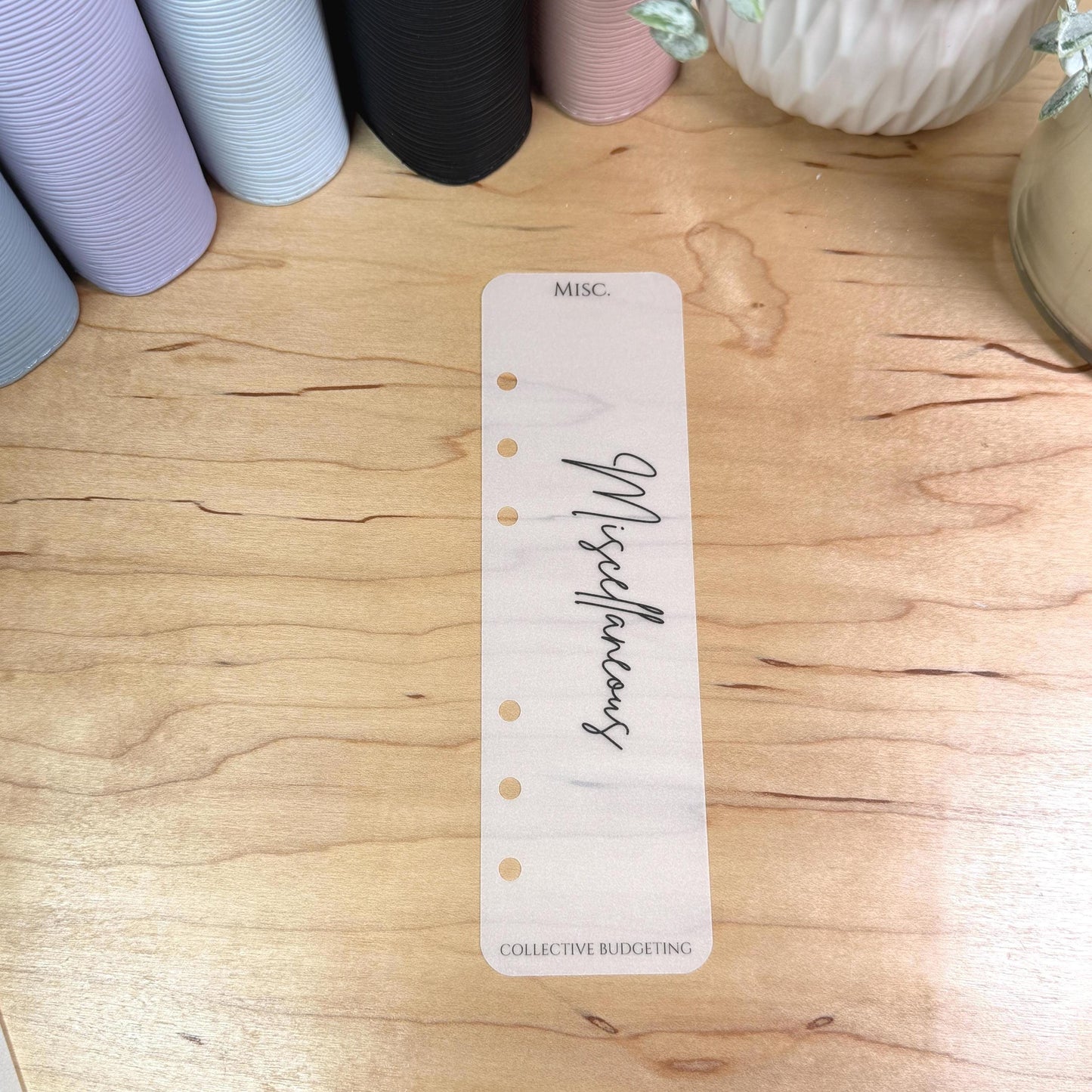 A5 A6 Planner Dividers | Vellum Frosted Matte Binder Tabs for Planning