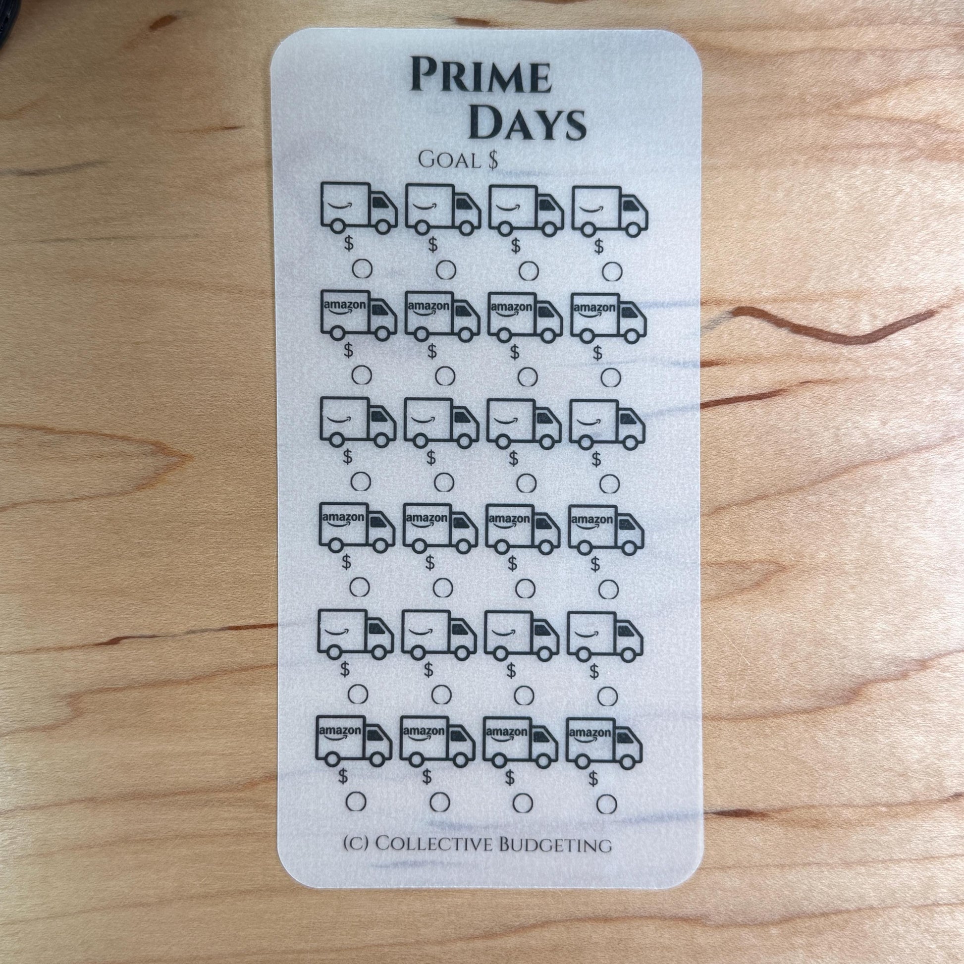 Prime Days Savings Challenge – A5 A6 Matte Vellum Cash Stuffing Tracker | Shopping Sinking Fund