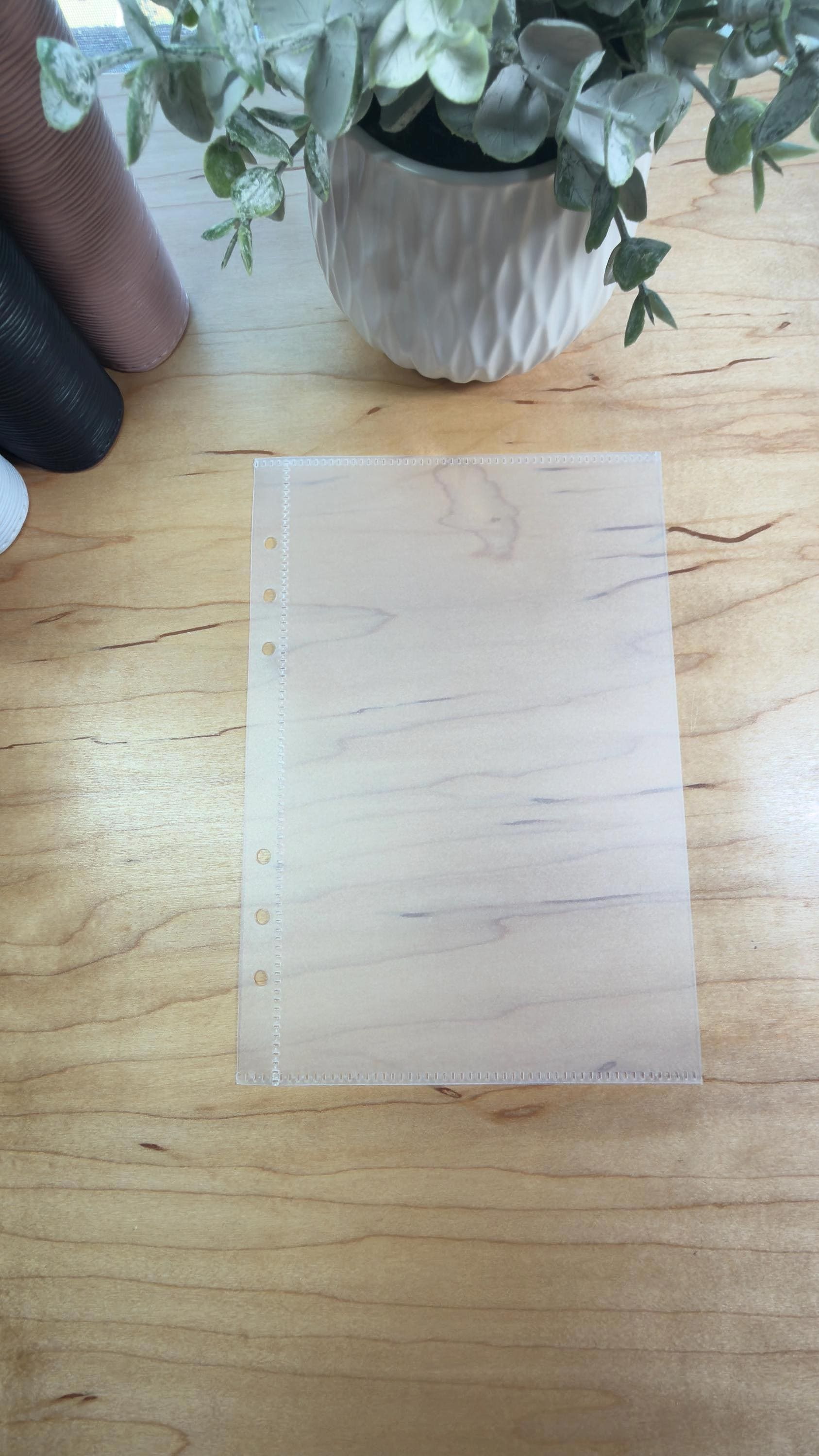 Clear Frosted Cash Envelopes | A6 & A5 Binder Budgeting | 6 Pack Durable PVC | No Zipper |