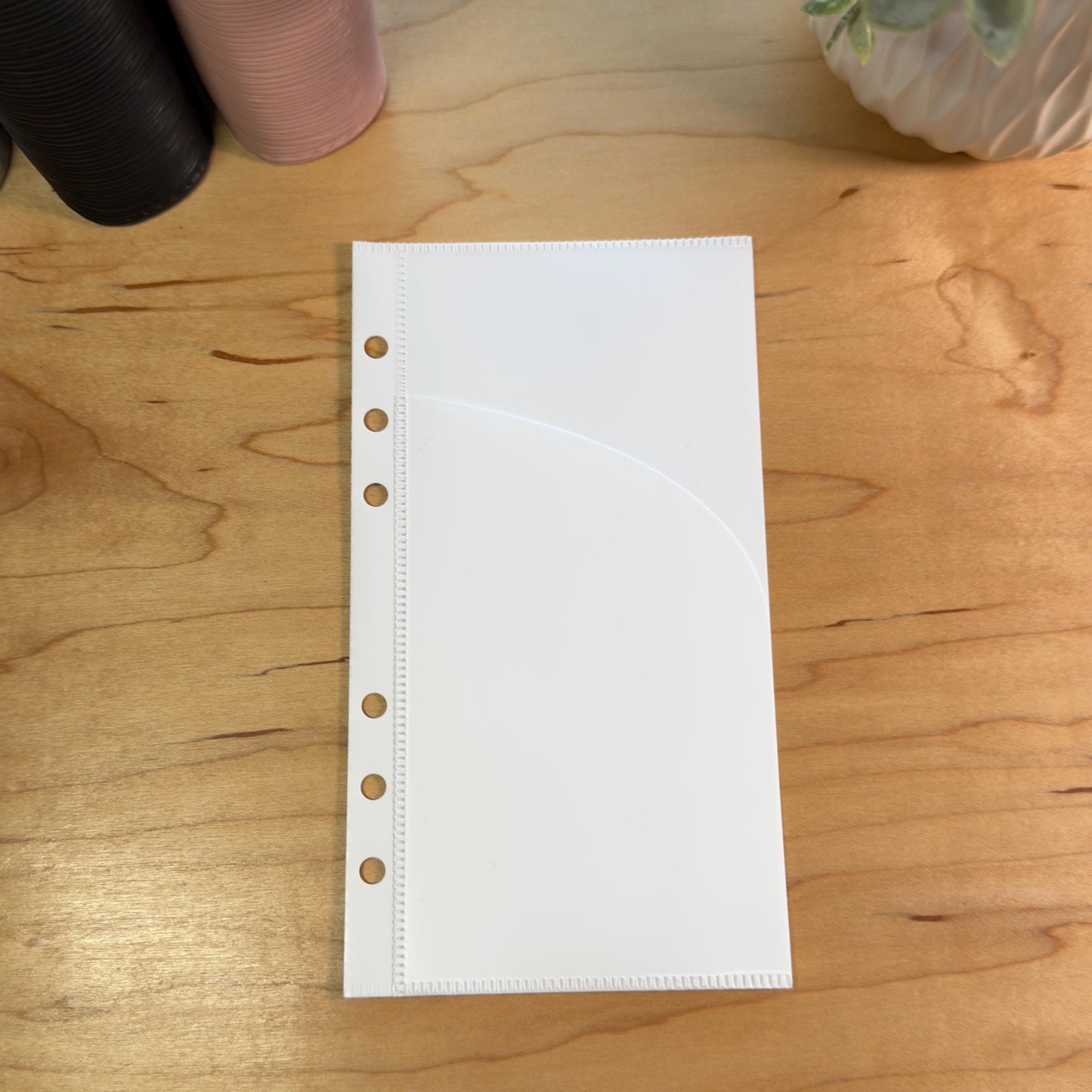 A6 Curved Pocket Envelopes | 2-Pocket Binder Inserts | Set of 6 | Reinforced | 5 Colors |