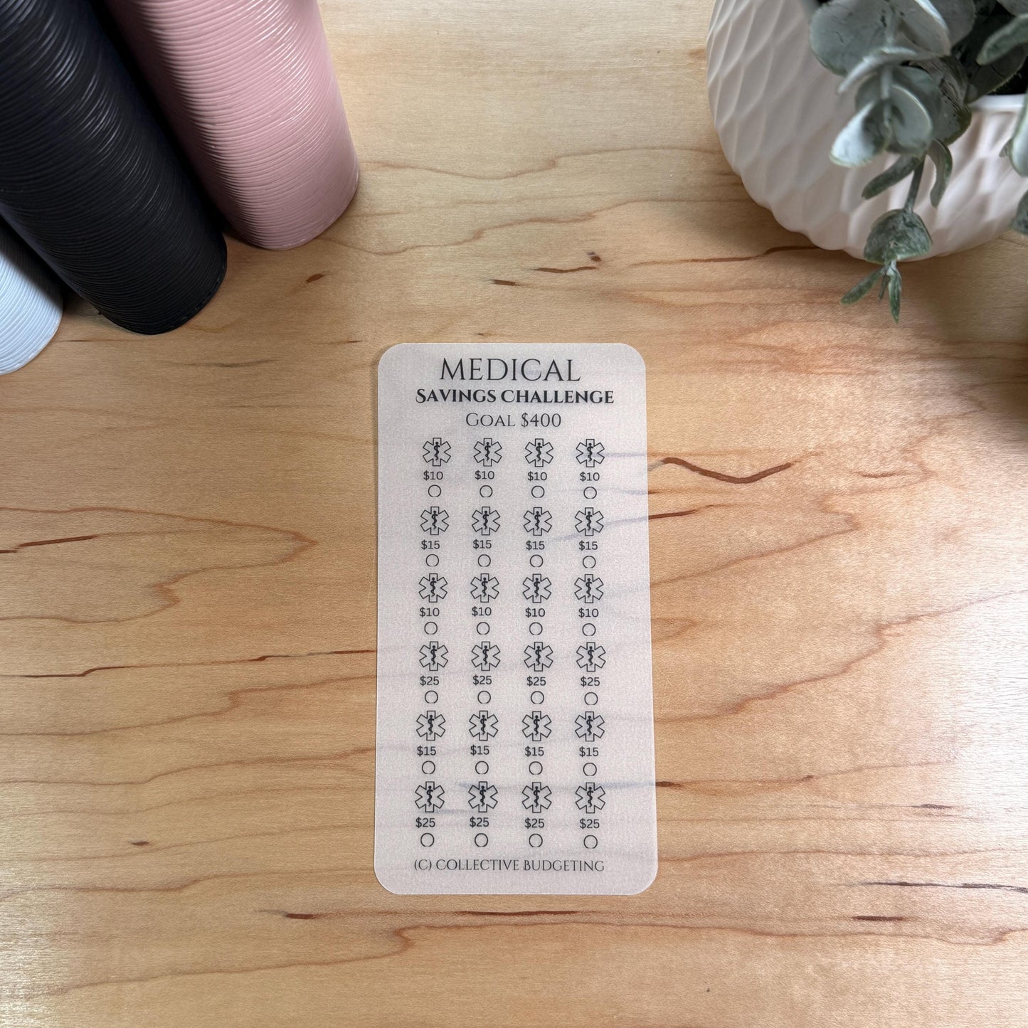 Medical Savings Challenge | Budget Binder Insert | Cash Stuffing Tracker | Sinking Fund Challenge |