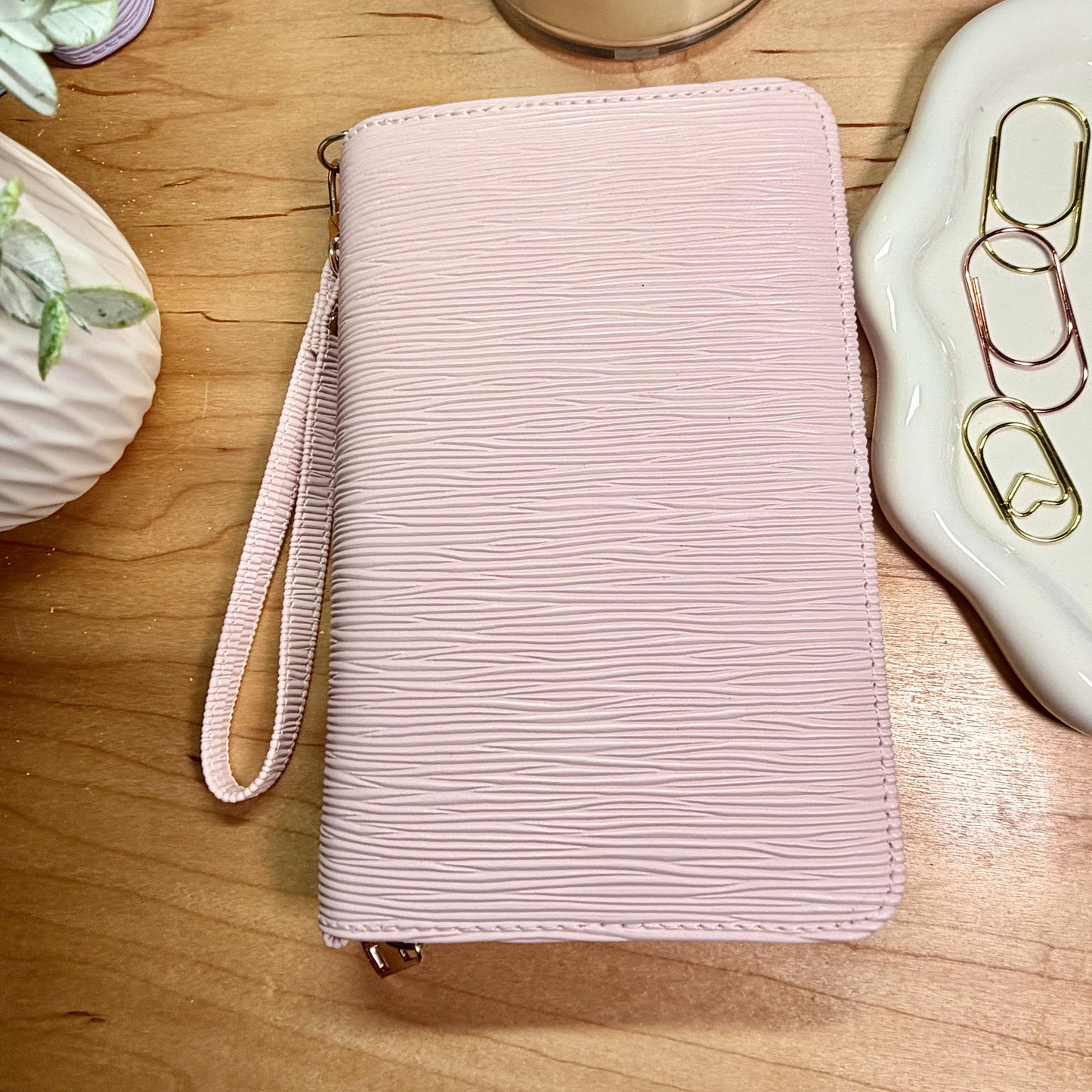 New A6 Zippy Wallet| Zipper Binder Wallet | 3-Zip Cash Stuffing Wallet with Strap