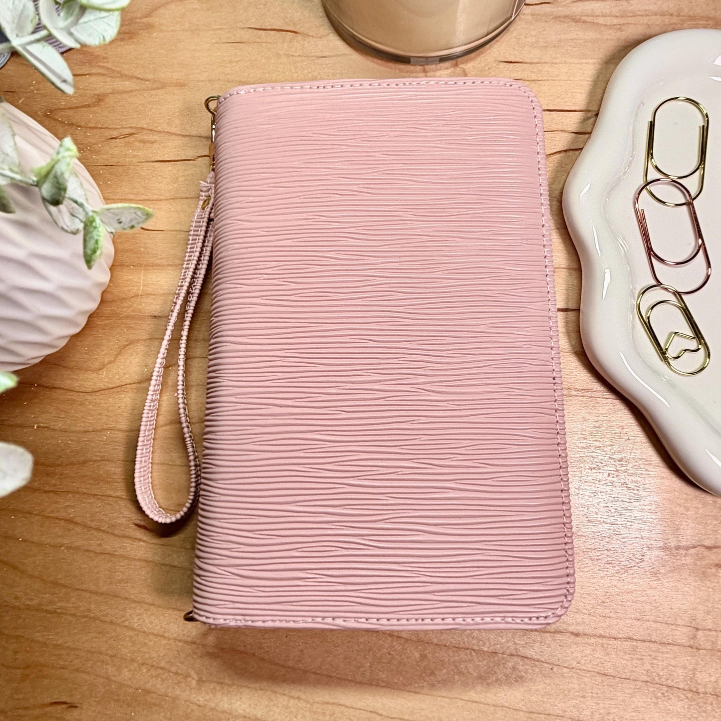 New A6 Zippy Wallet| Zipper Binder Wallet | 3-Zip Cash Stuffing Wallet with Strap