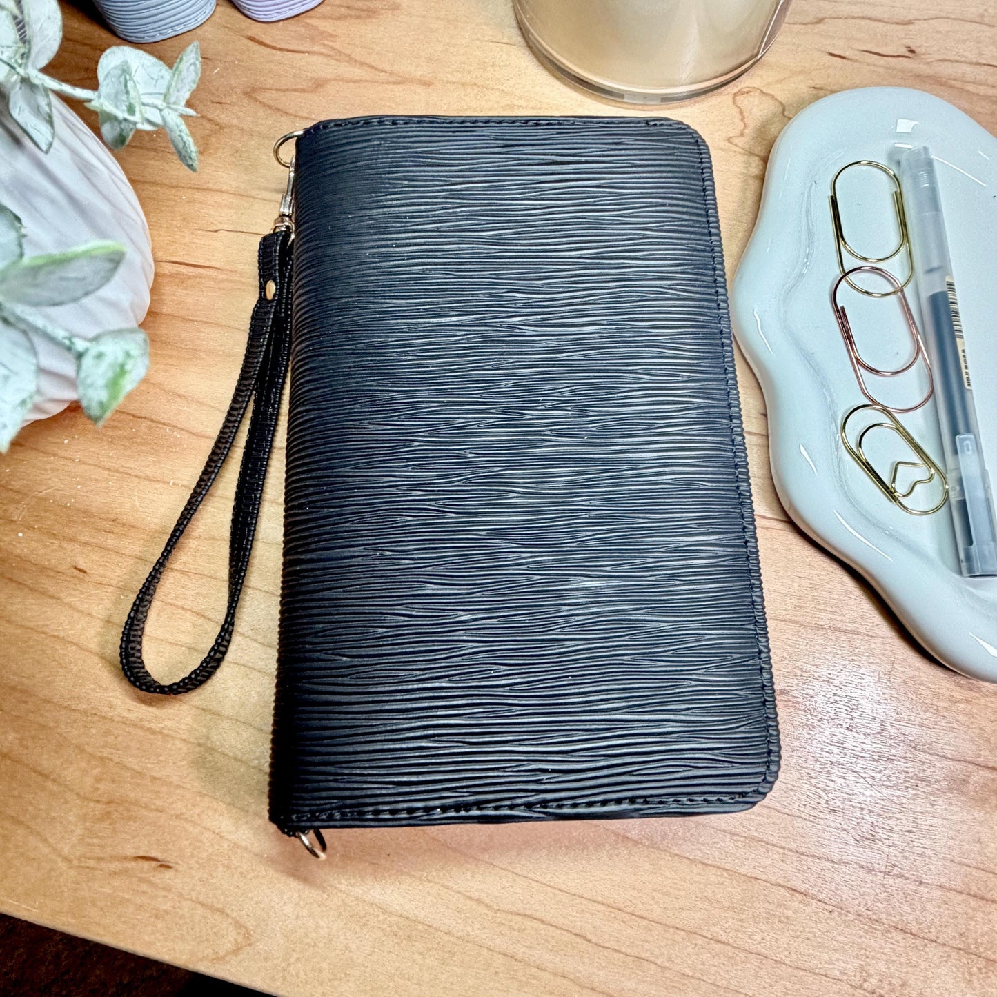 New A6 Zippy Wallet| Zipper Binder Wallet | 3-Zip Cash Stuffing Wallet with Strap