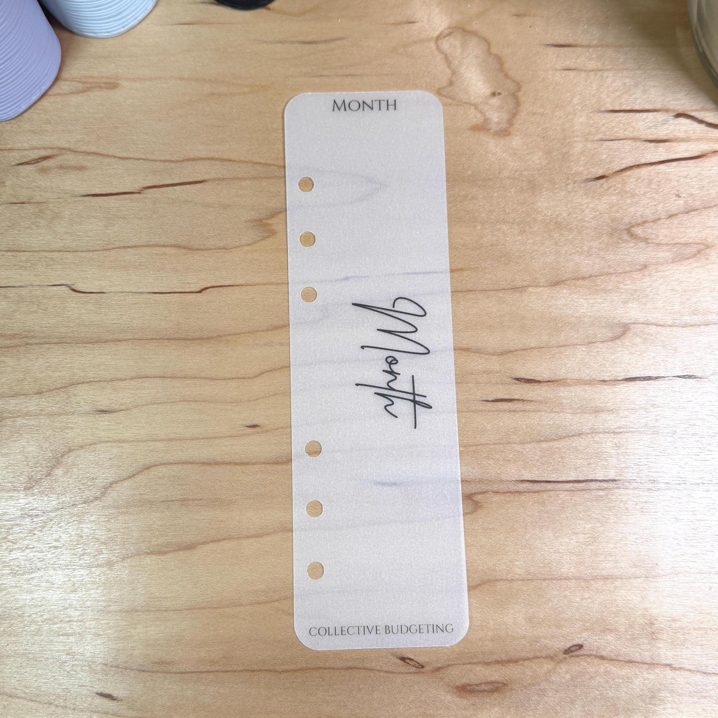 A5 A6 Planner Dividers | Vellum Frosted Matte Binder Tabs for Planning