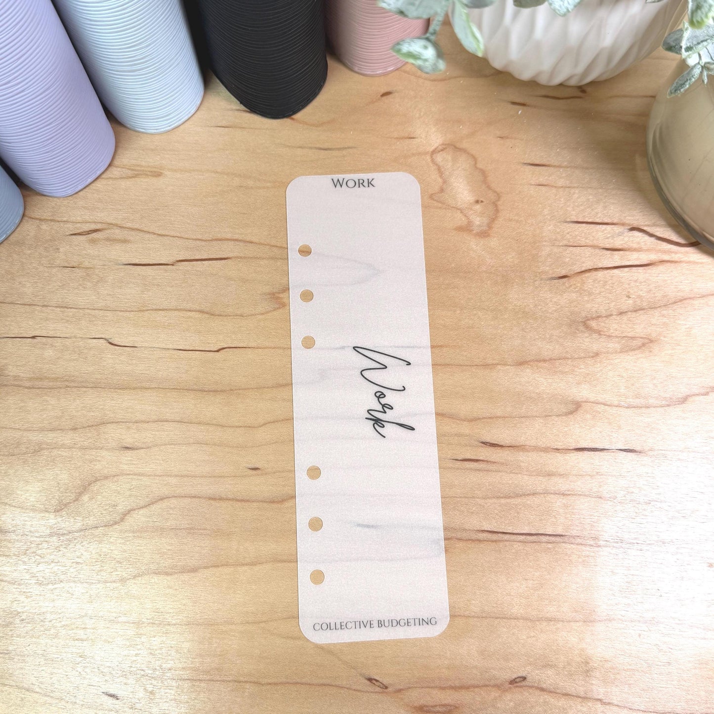 A5 A6 Planner Dividers | Vellum Frosted Matte Binder Tabs for Planning