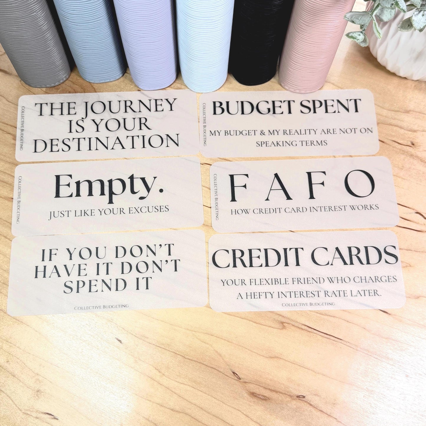 A5 A6 Sarcastic Budget Placeholders – Matte Vellum Cash Stuffing Motivational Binder Inserts