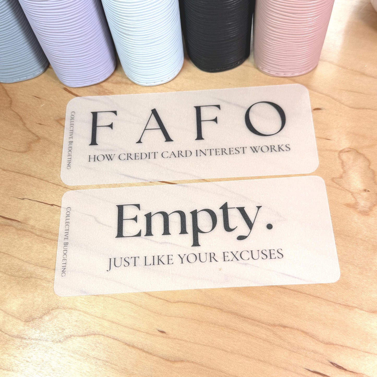 A5 A6 Sarcastic Budget Placeholders – Matte Vellum Cash Stuffing Motivational Binder Inserts