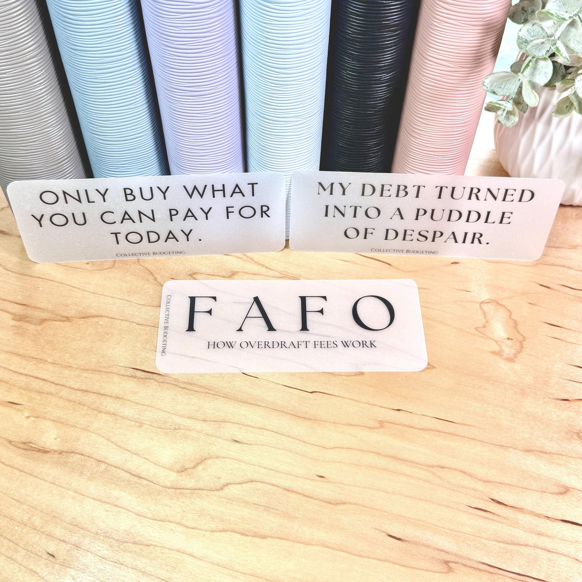 A5 A6 Sarcastic Budget Placeholders – Matte Vellum Cash Stuffing Motivational Binder Inserts