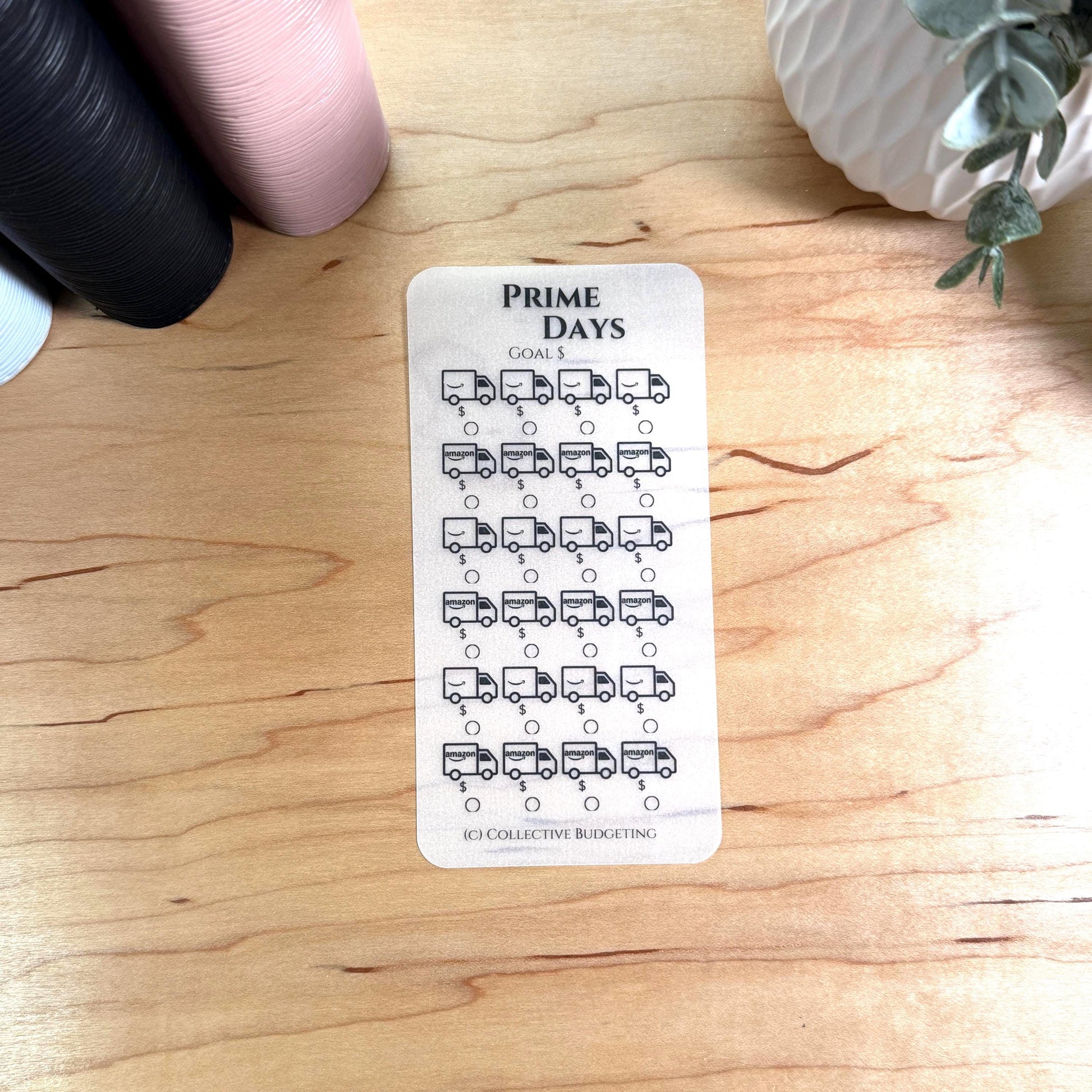 Prime Days Savings Challenge – A5 A6 Matte Vellum Cash Stuffing Tracker | Shopping Sinking Fund