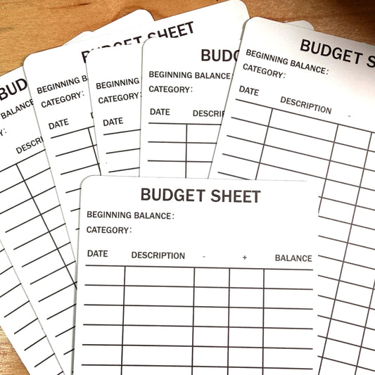Budget Sheets – Cash Envelope Tracker Inserts | Minimalist Ledger for Cash Stuffing Binders