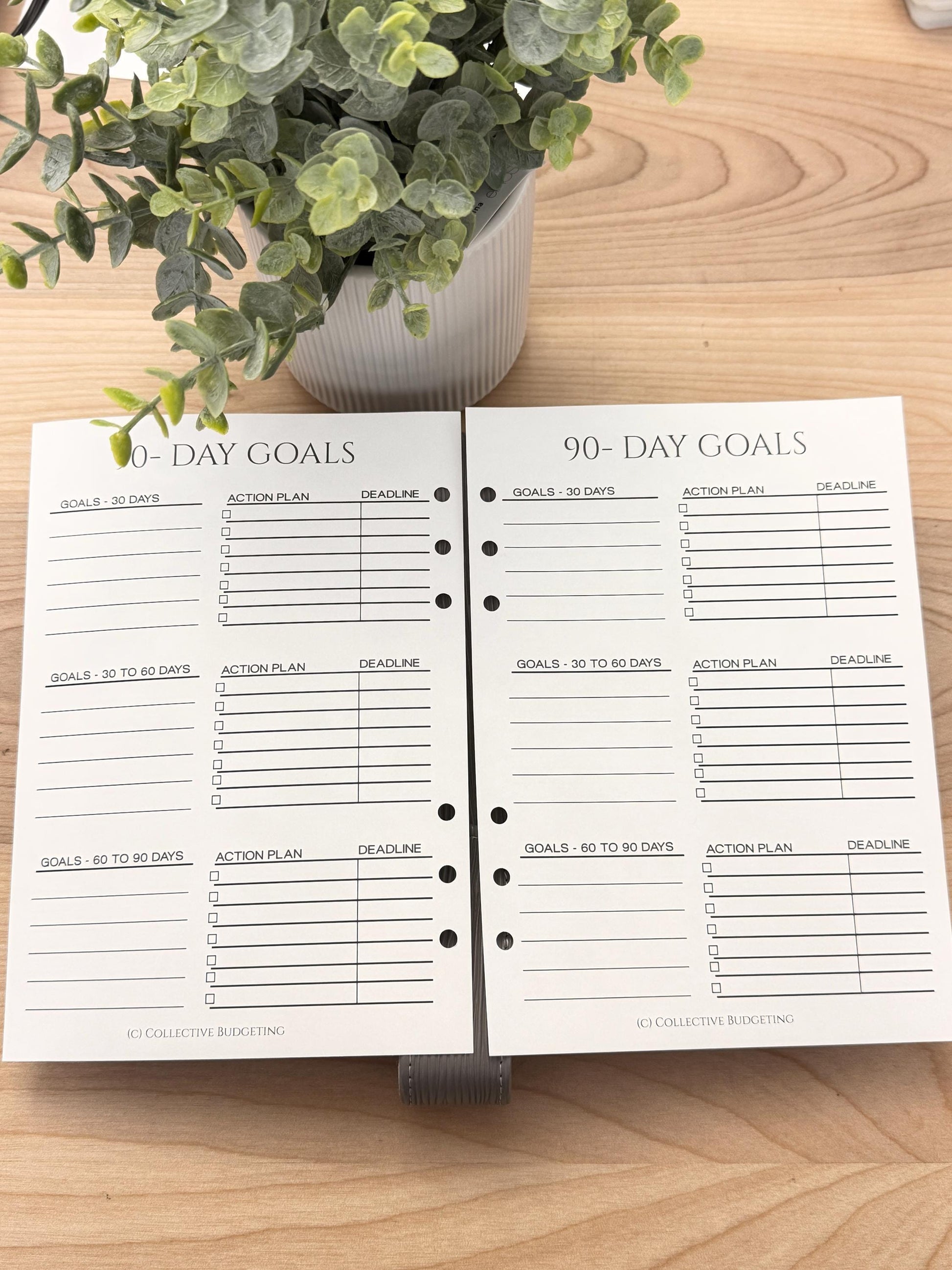 A5 90 Day Planning Insert | Tracker | Cash Stuffing Budget Binder Tool