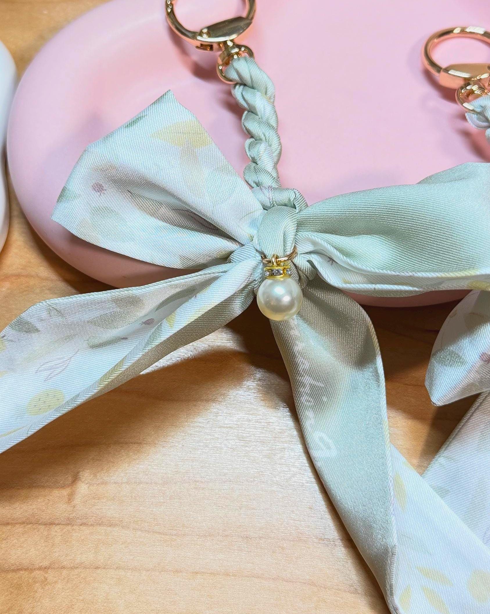 Blue and Green Floral Planner Charms | A5 A6 A7 Budget Binder Charm | Braided Keychain