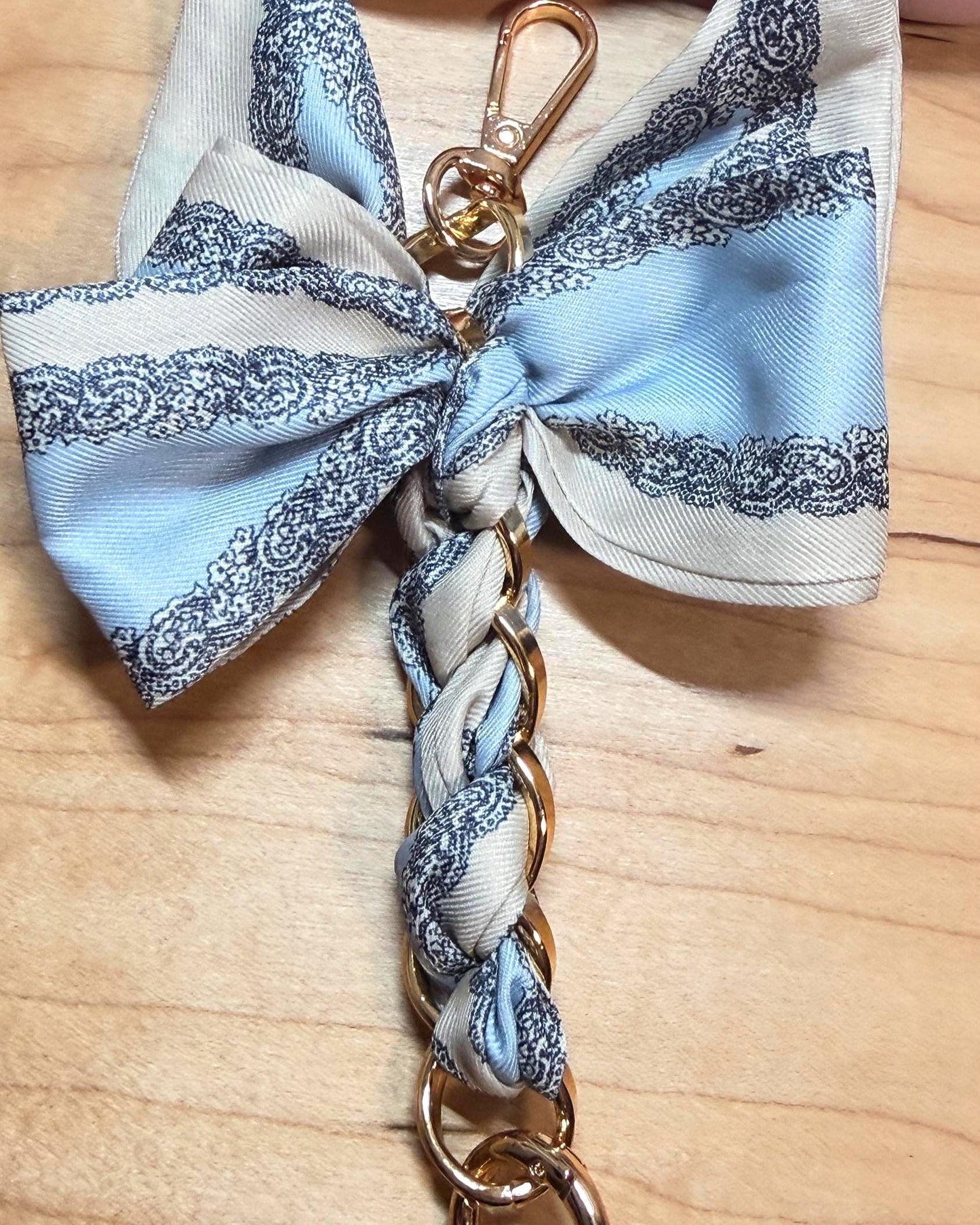 Braided Bow Planner Charms | A5 A6 A7 Budget Binder Accessory | Gold Ring Keychain Charms