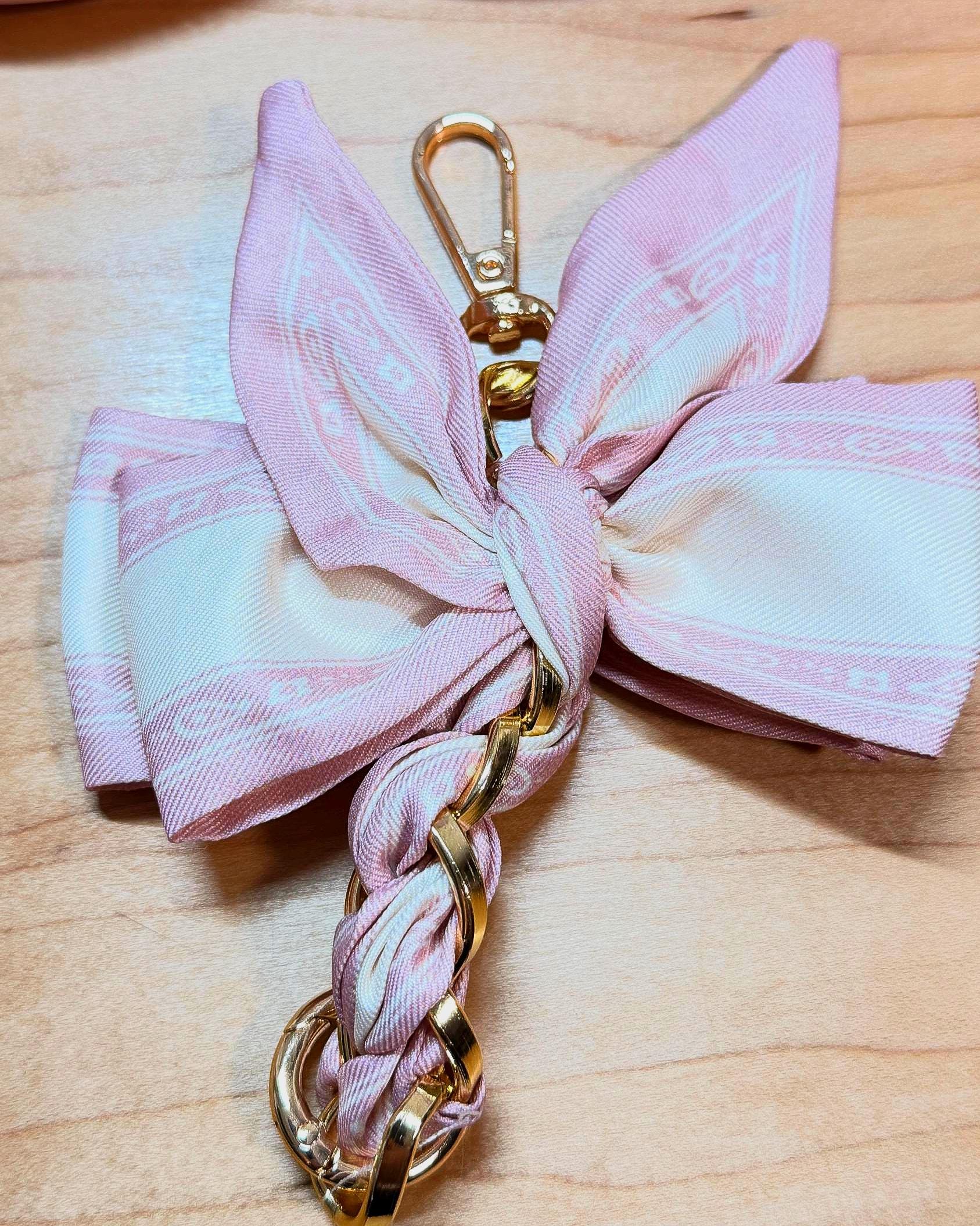 Braided Bow Planner Charms | A5 A6 A7 Budget Binder Accessory | Gold Ring Keychain Charms