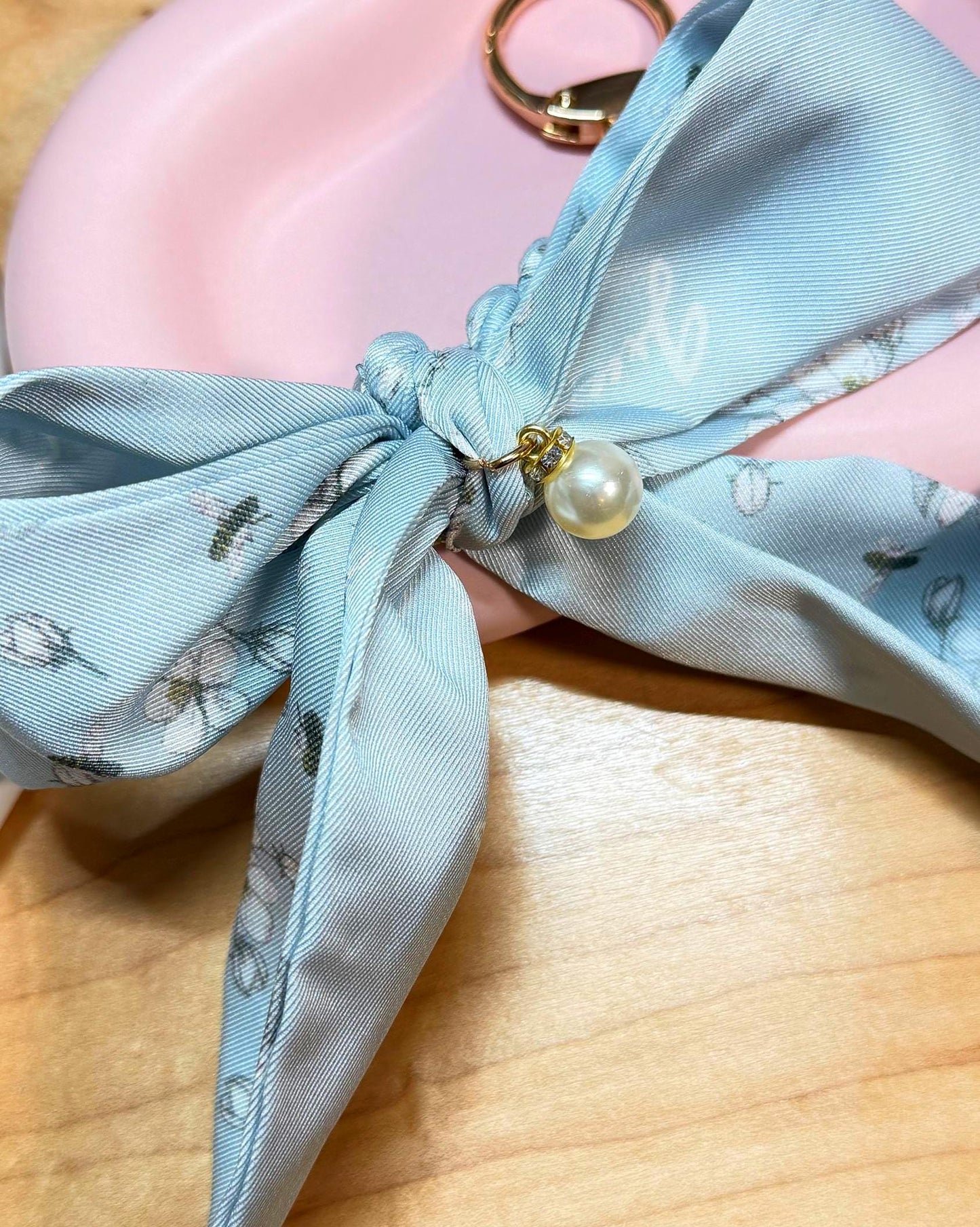 Blue and Green Floral Planner Charms | A5 A6 A7 Budget Binder Charm | Braided Keychain