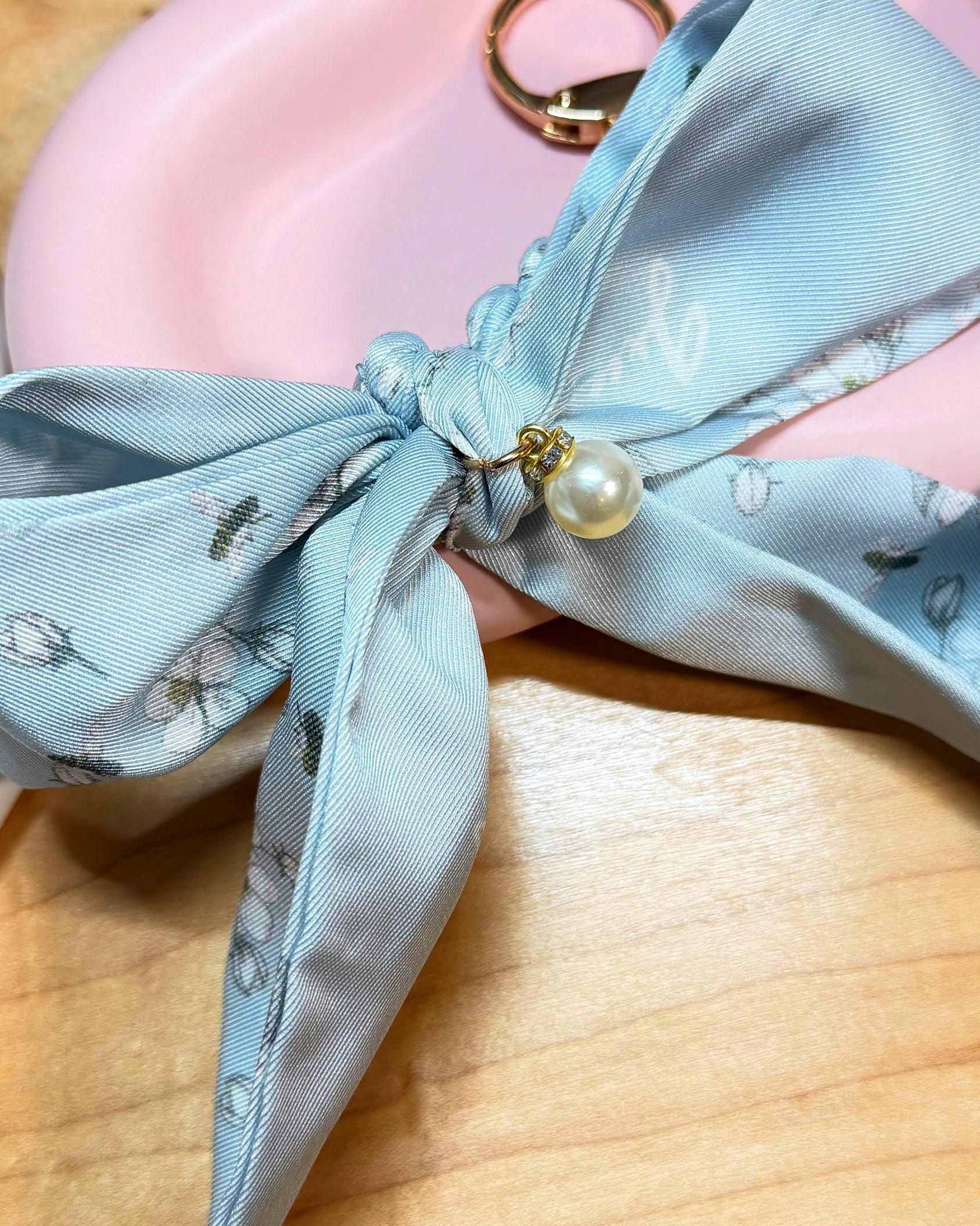 Blue and Green Floral Planner Charms | A5 A6 A7 Budget Binder Charm | Braided Keychain