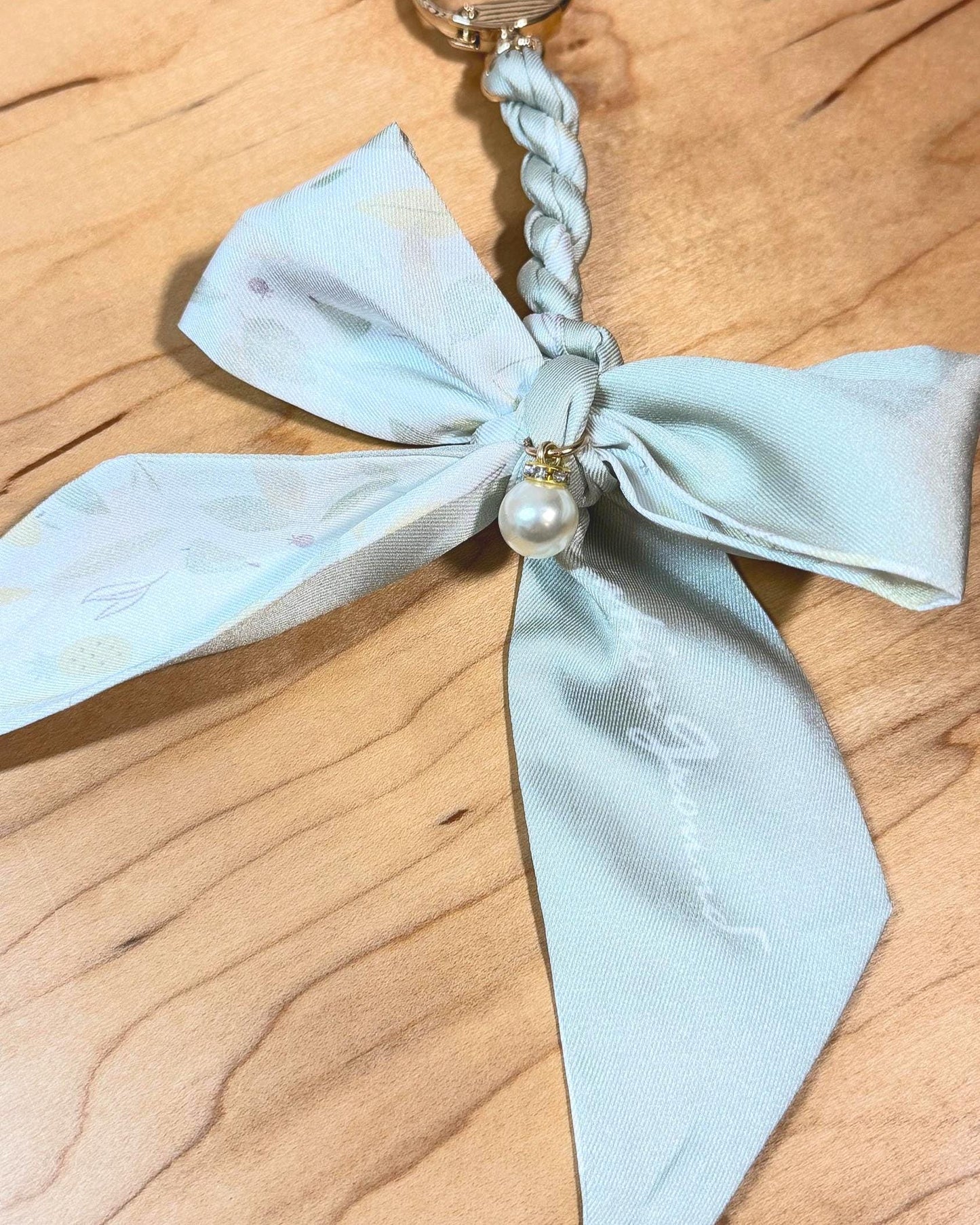 Blue and Green Floral Planner Charms | A5 A6 A7 Budget Binder Charm | Braided Keychain