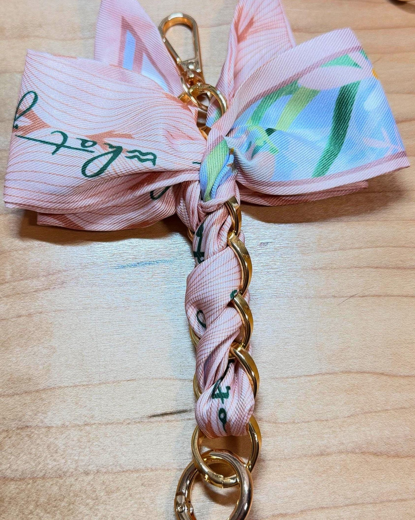 Braided Bow Planner Charms | A5 A6 A7 Budget Binder Accessory | Gold Ring Keychain Charms