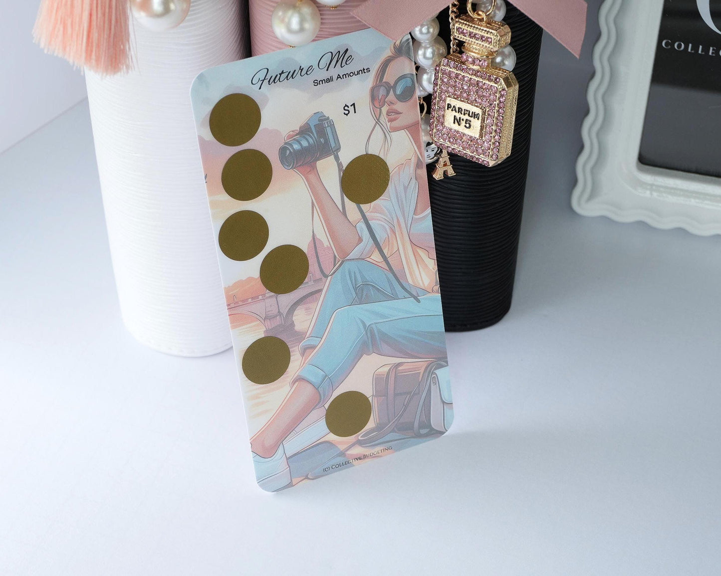 Future Me Savings Challenge Card | Laminated Cash Envelope Tracker