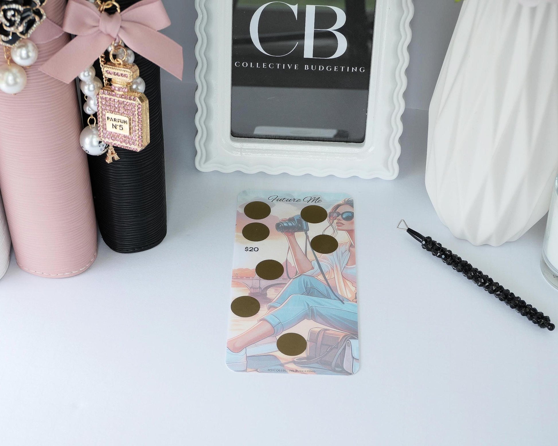 Future Me Savings Challenge Card | Laminated Cash Envelope Tracker
