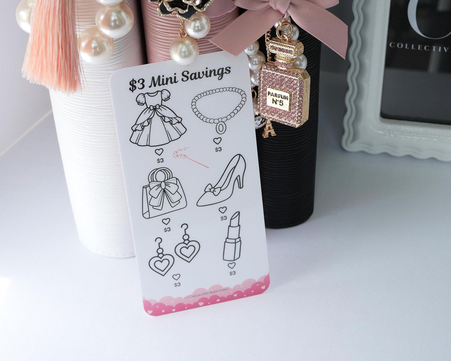 Everything Girlie Mini Savings Challenge Set or Individual | Laminated Budget Tracker Bundle