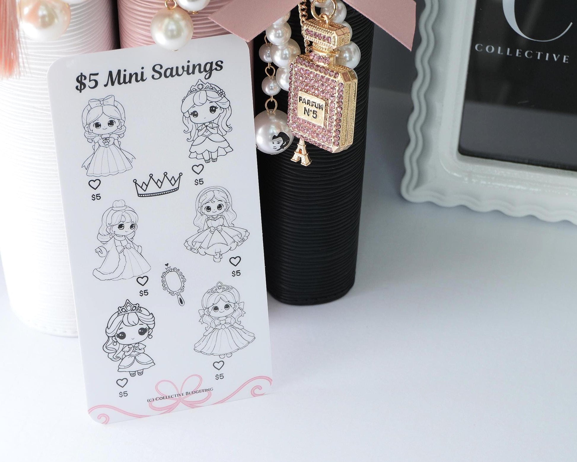Everything Girlie Mini Savings Challenge Set or Individual | Laminated Budget Tracker Bundle
