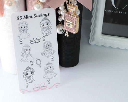 Everything Girlie Mini Savings Challenge Set or Individual | Laminated Budget Tracker Bundle