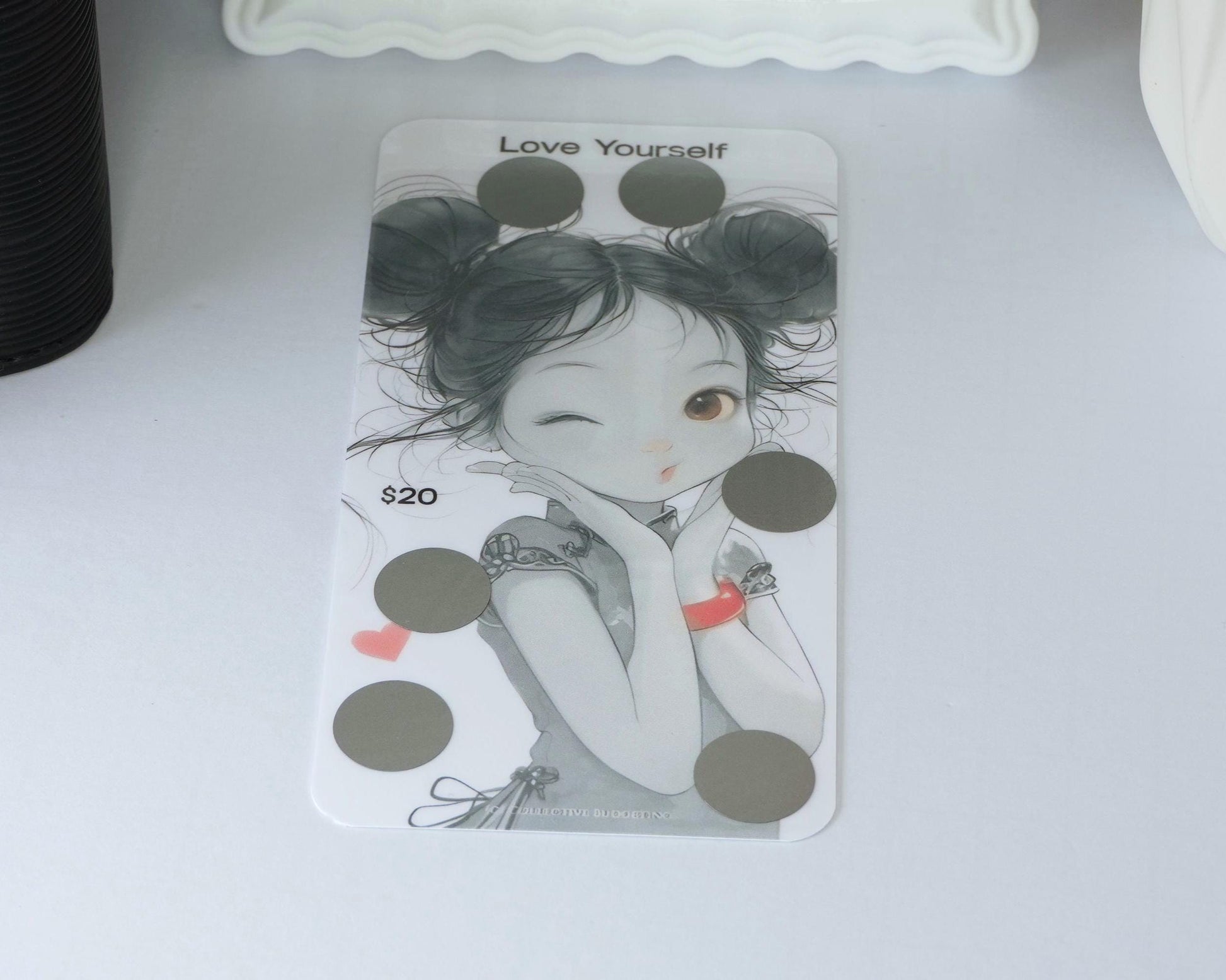 Love Yourself Savings Challenge Card | Laminated Cash Envelope Tracker
