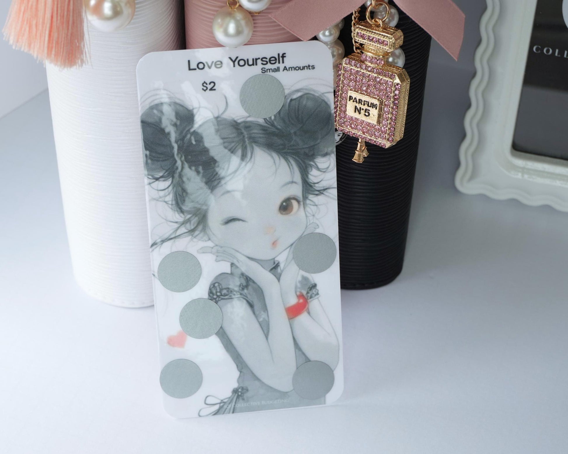 Love Yourself Savings Challenge Card | Laminated Cash Envelope Tracker