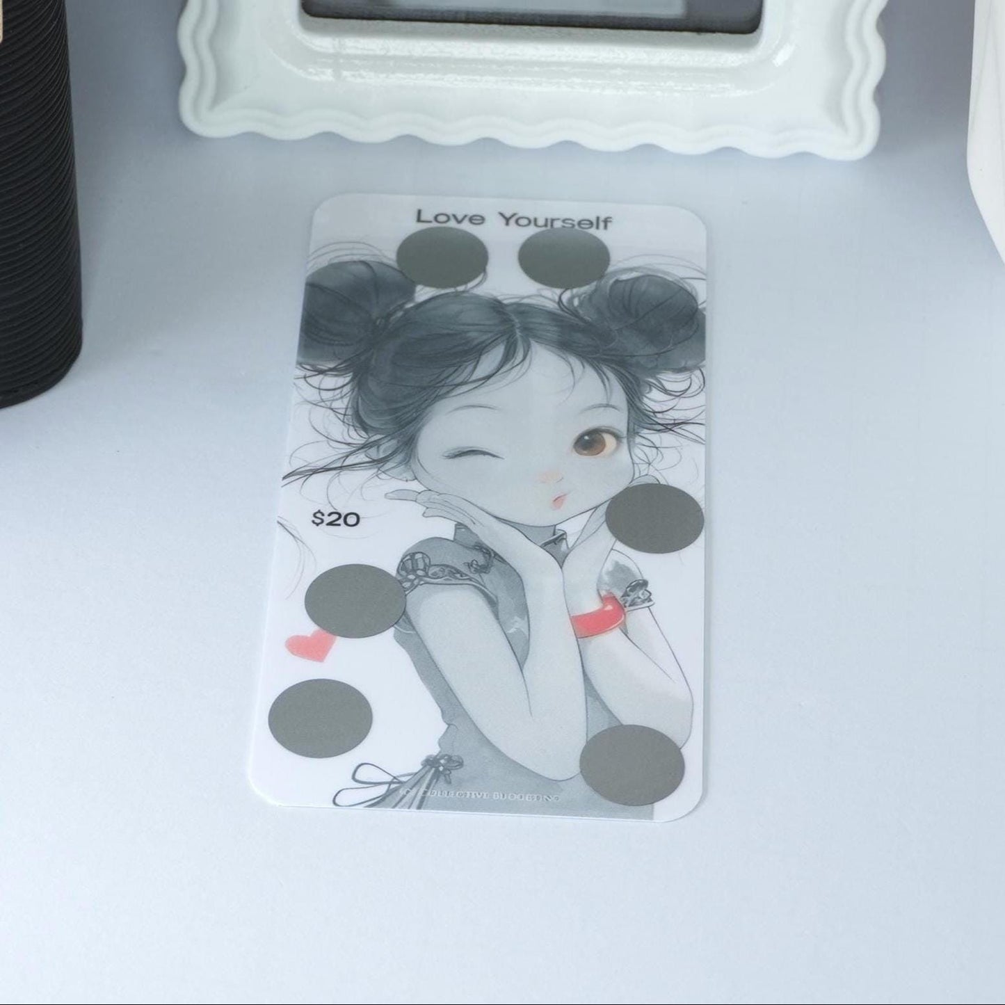 Love Yourself Savings Challenge Card | Laminated Cash Envelope Tracker