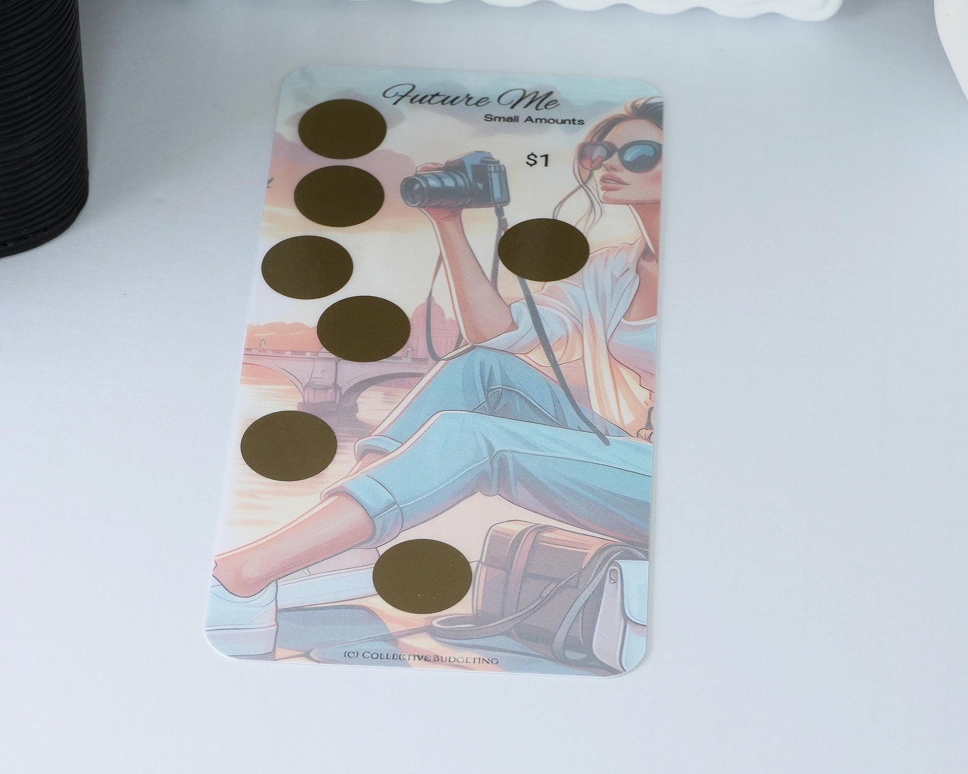 Future Me Savings Challenge Card | Laminated Cash Envelope Tracker