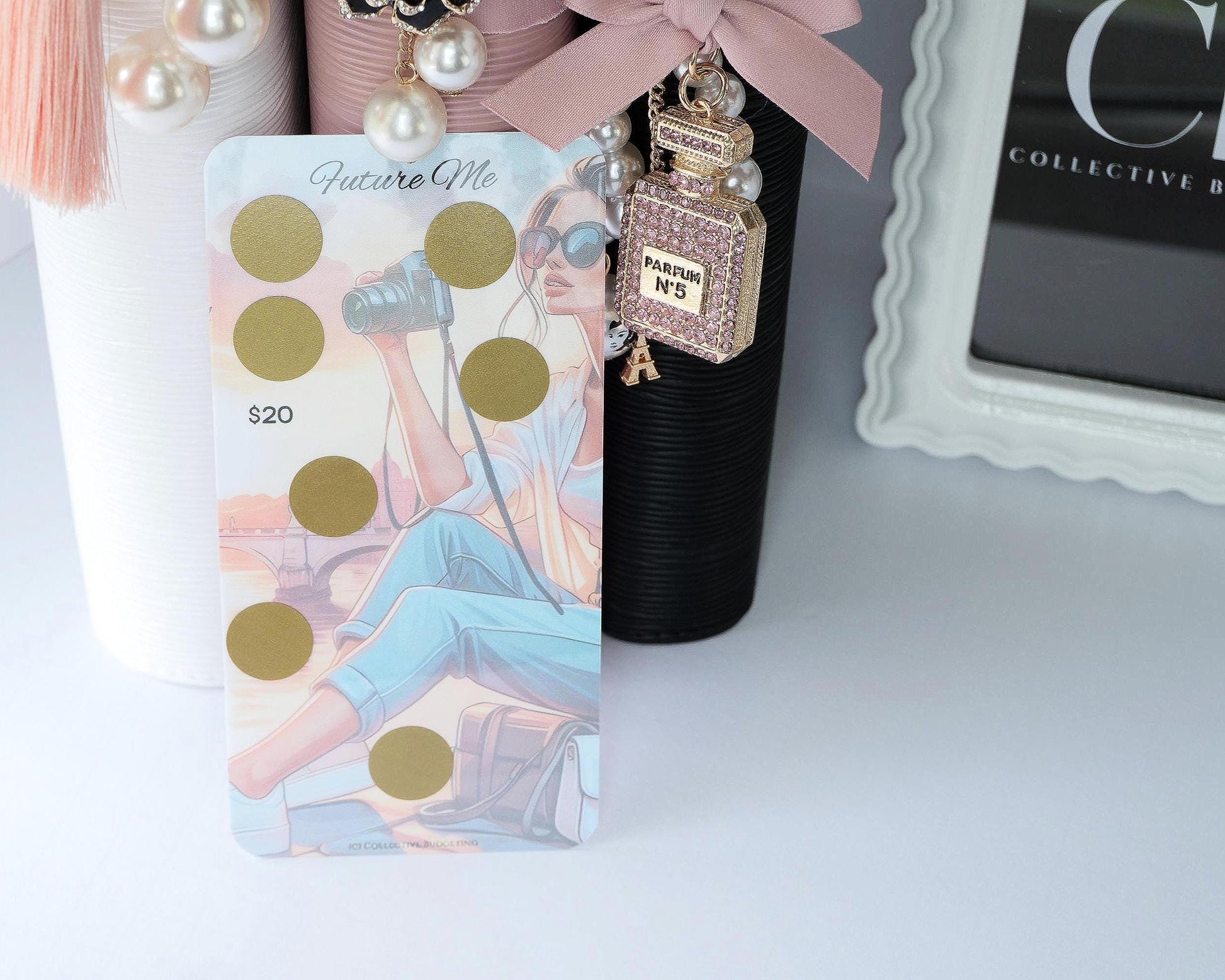 Future Me Savings Challenge Card | Laminated Cash Envelope Tracker