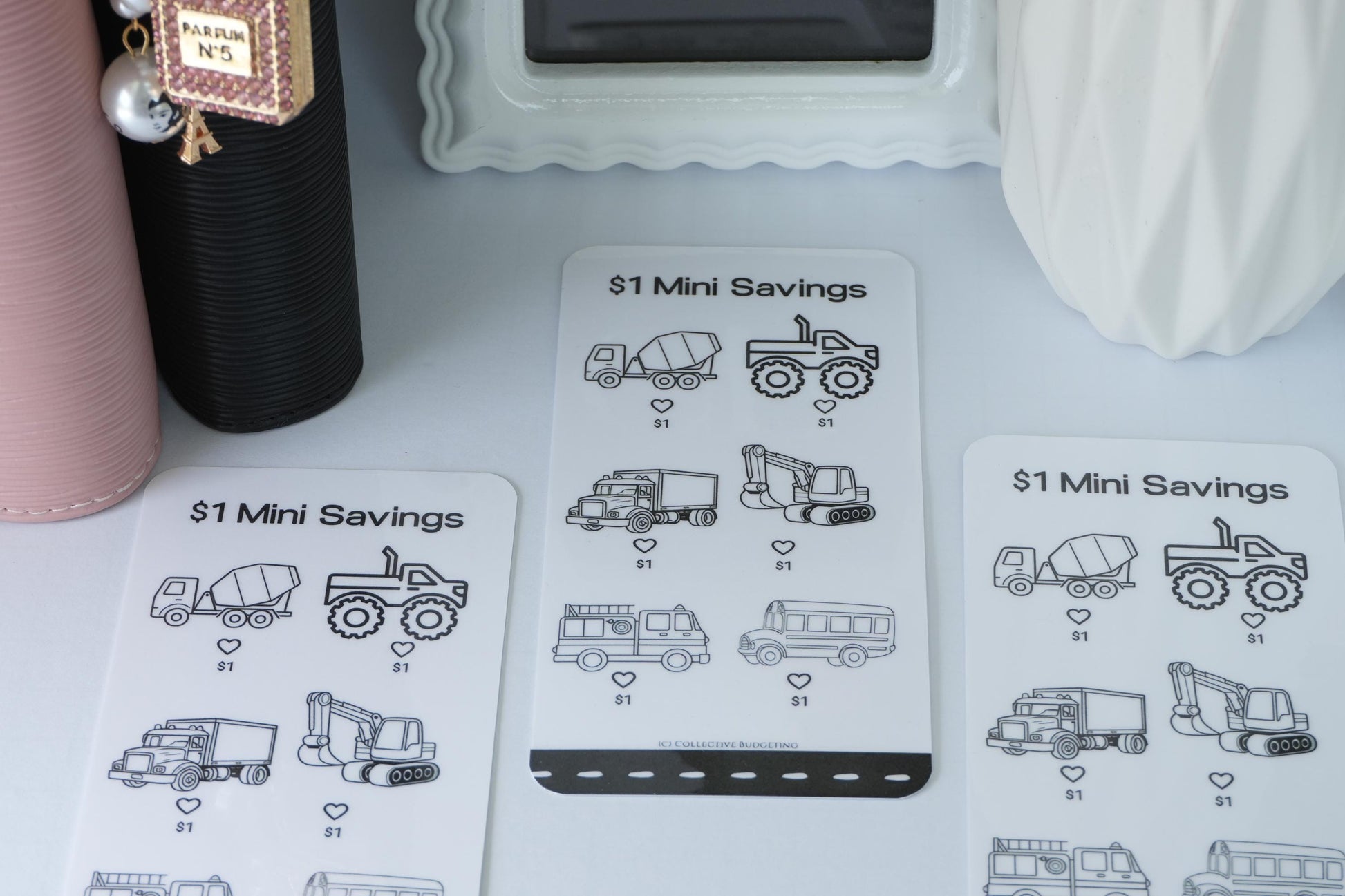 Boys Mini Savings Challenge Cards | Kids Budget Tracker for Binders