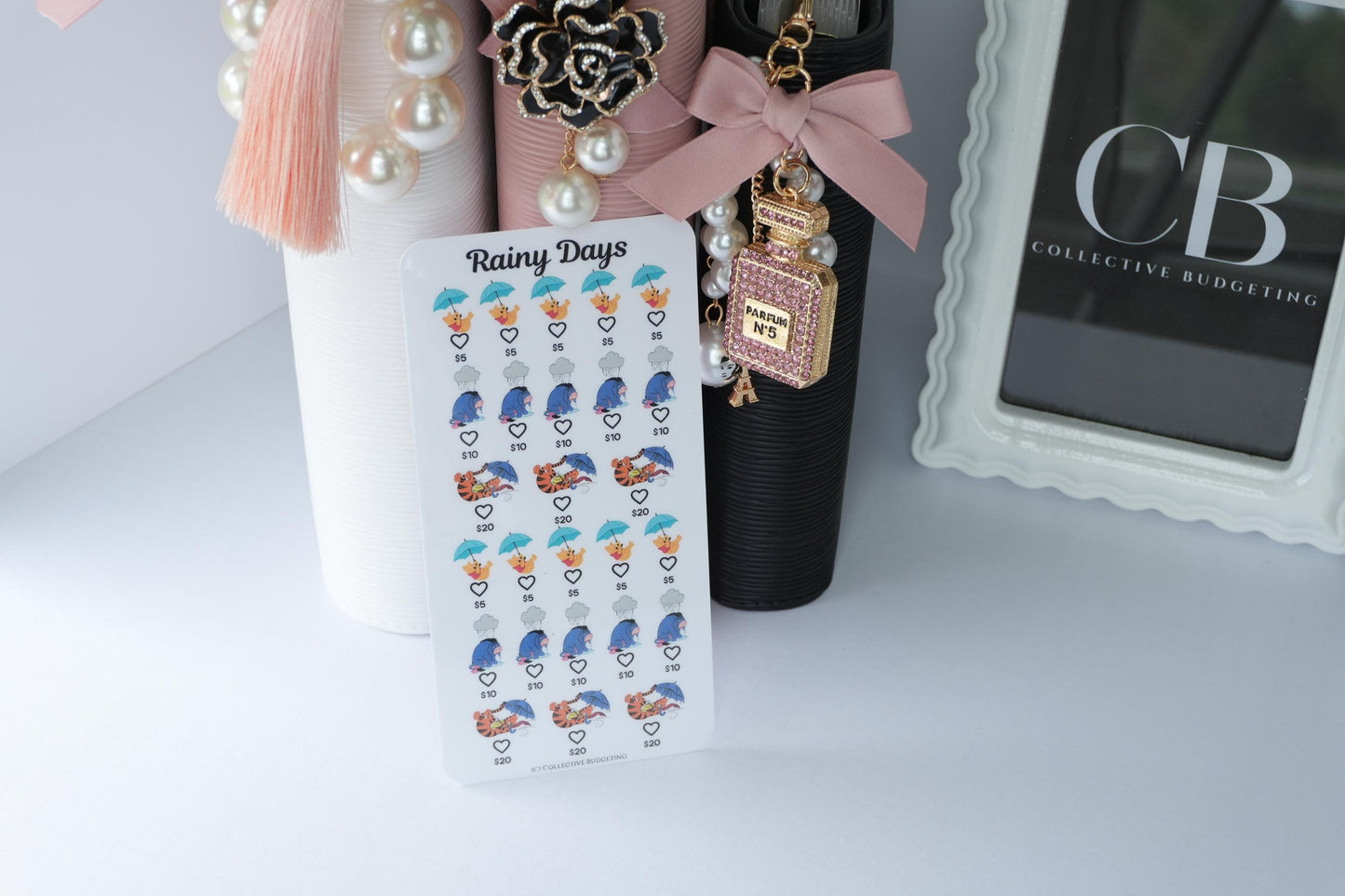 Rainy Days Savings Challenge Card | Storybook Character Budget Tracker