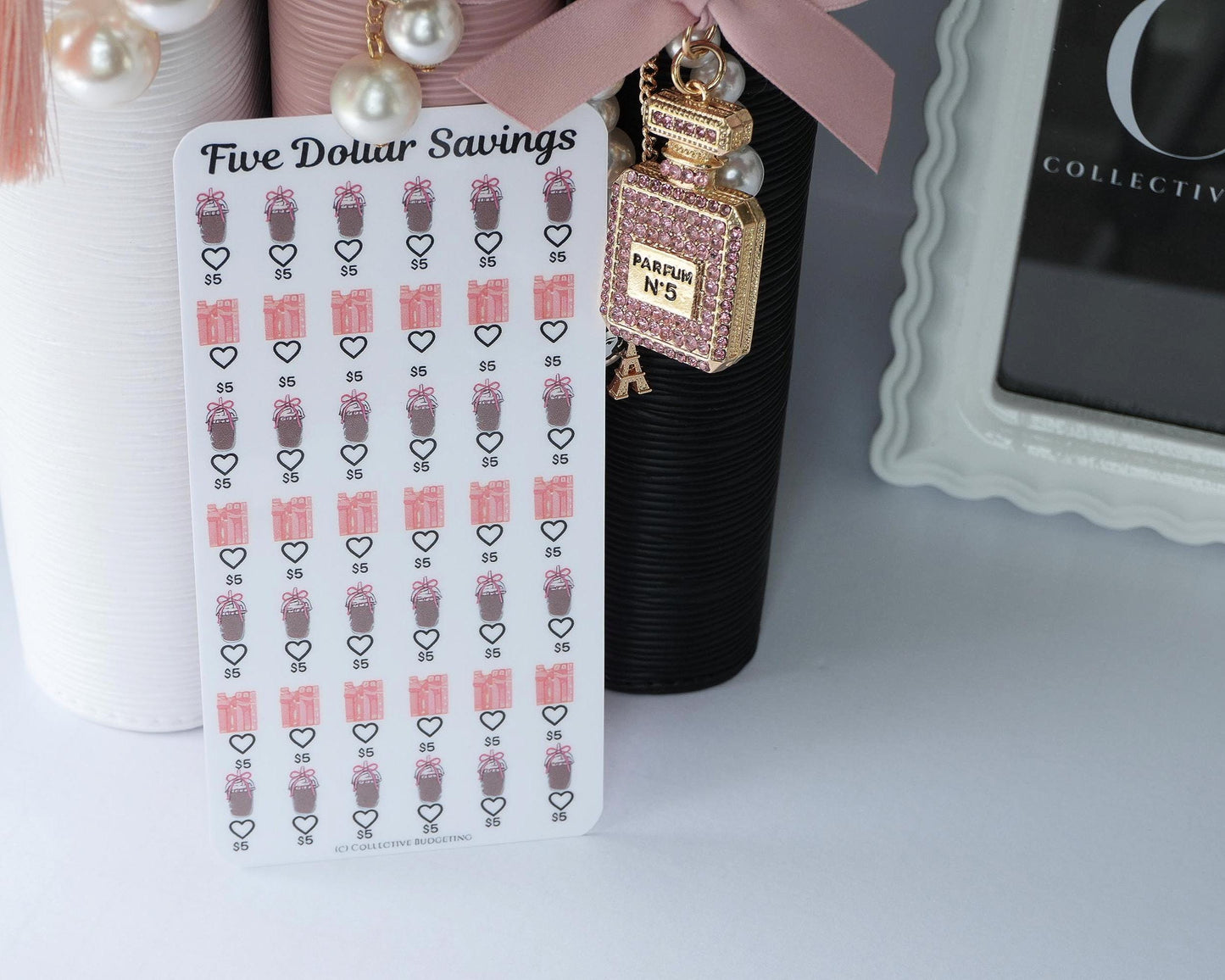 Five Dollar Savings Challenge | Desserts and Presents | Laminated Cash Stuffing Tracker