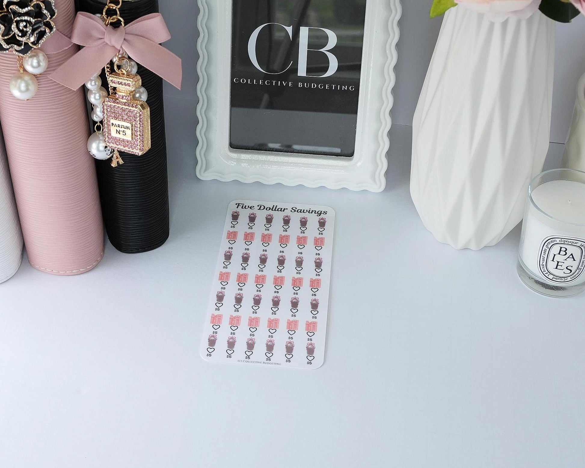 Five Dollar Savings Challenge | Desserts and Presents | Laminated Cash Stuffing Tracker