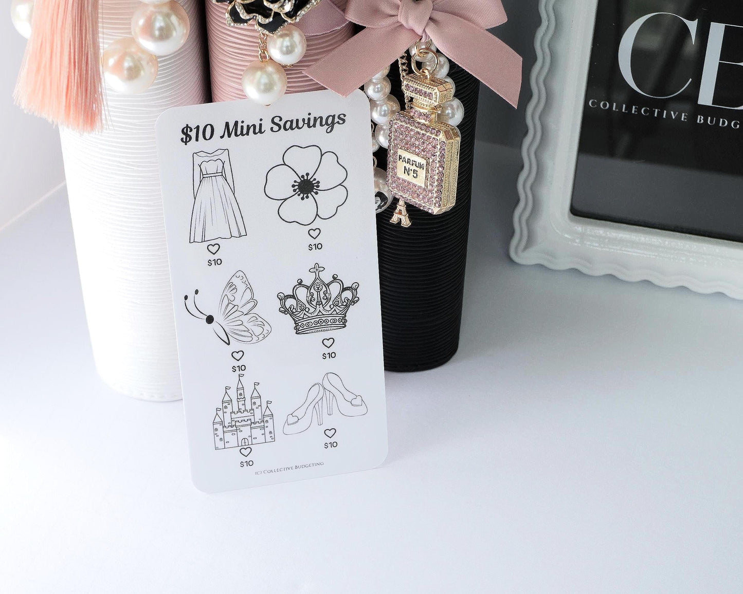 Everything Girlie Mini Savings Challenge Set or Individual | Laminated Budget Tracker Bundle