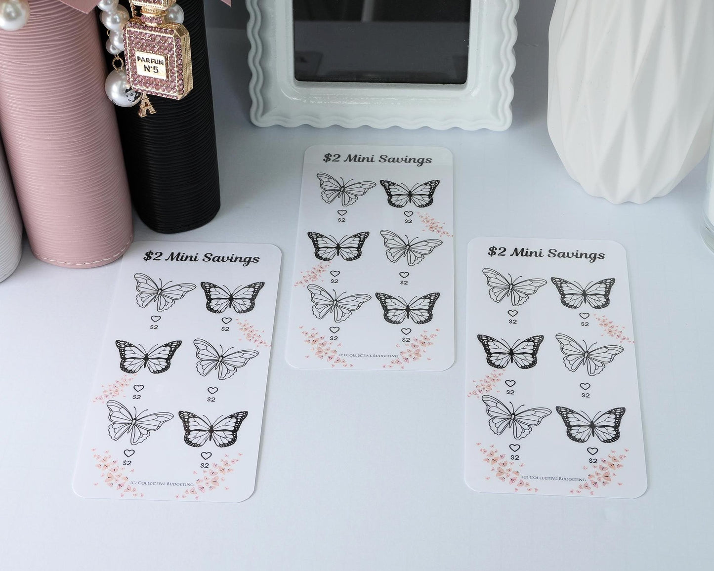 Everything Girlie Mini Savings Challenge Set or Individual | Laminated Budget Tracker Bundle
