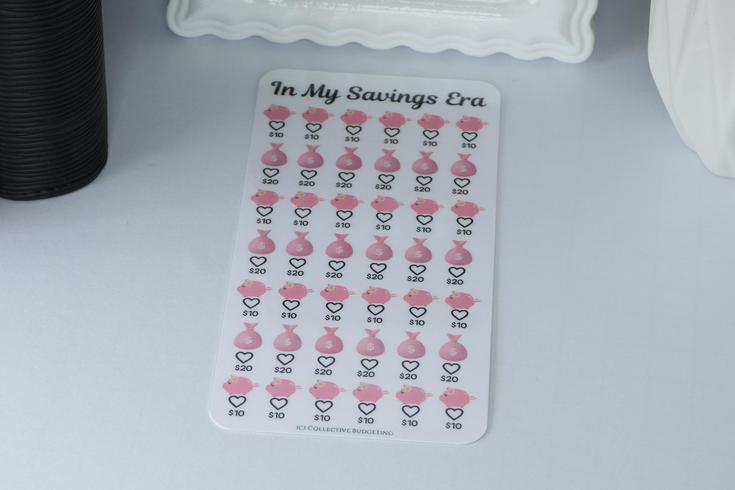 In My Savings Era Savings Challenge | Laminated Reusable Erasable Tracker Card