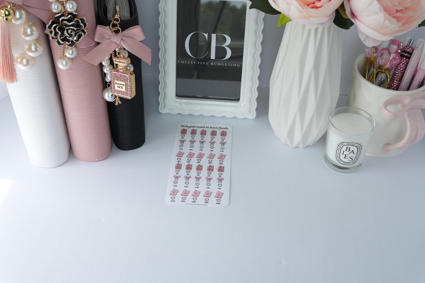 Girls Just Want to Have Funds Savings Challenge | Laminated Reusable Erasable Tracker Card