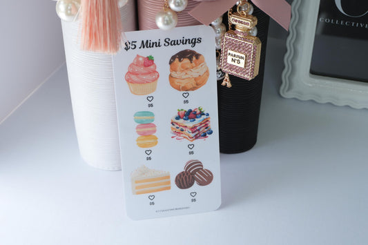 Specialty Treats Mini Savings Challenge Set | 5-Pack Budget Tracker Cards