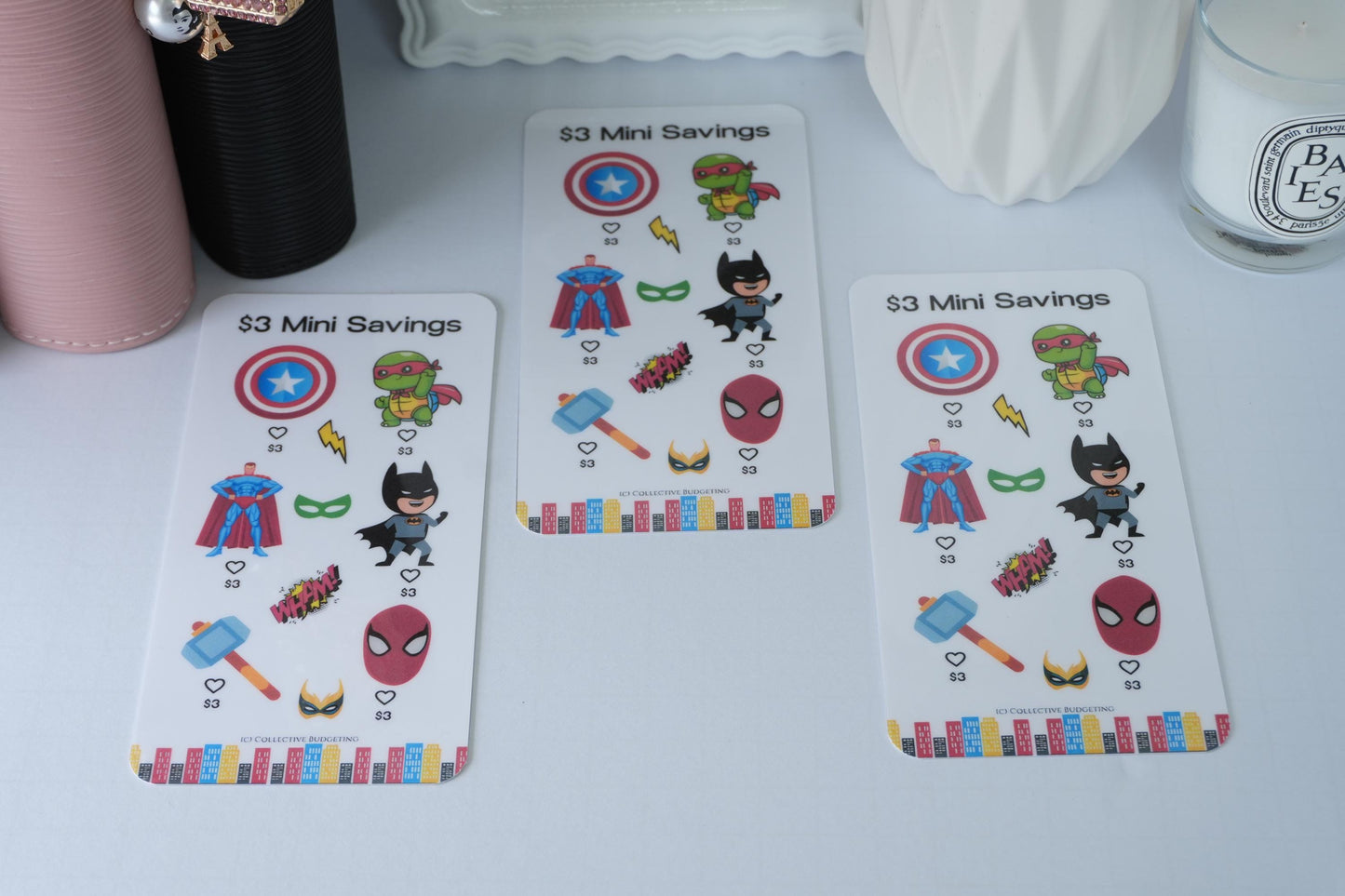 Boys Mini Savings Challenge Cards | Kids Budget Tracker for Binders