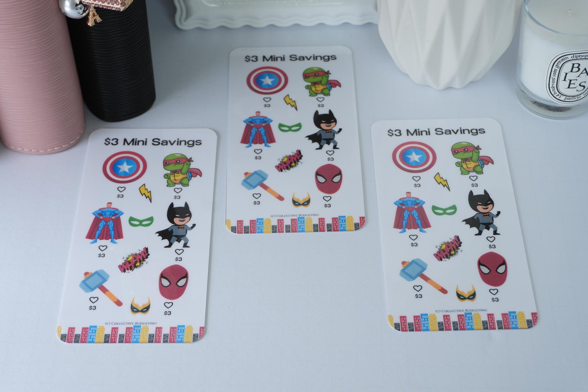 Boys Mini Savings Challenge Cards | Kids Budget Tracker for Binders