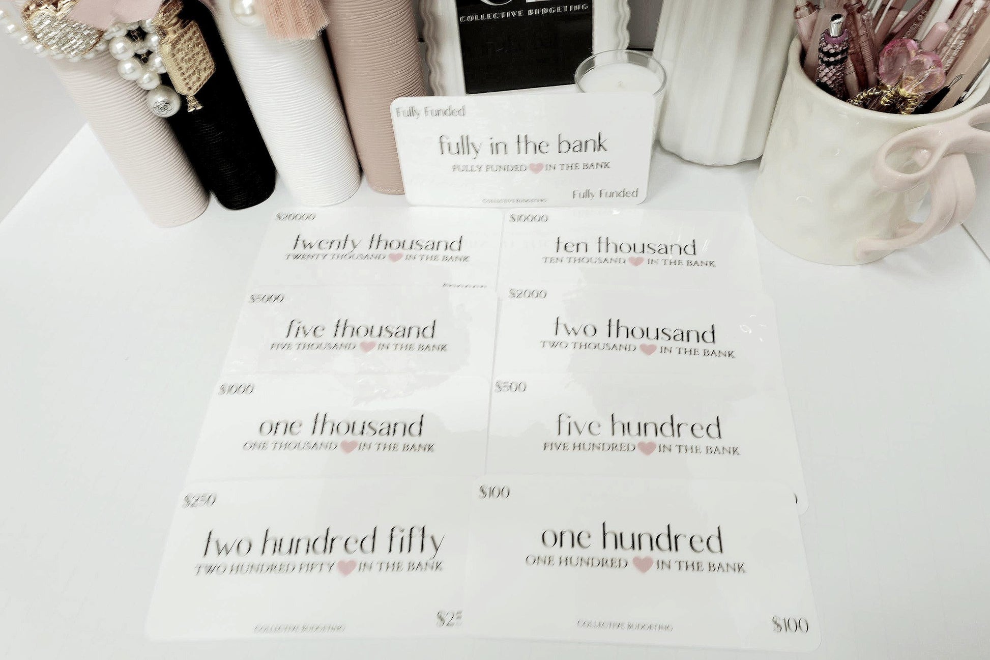 Laminated Denomination Placeholders | Budget Binder Cash Stuffing Cards