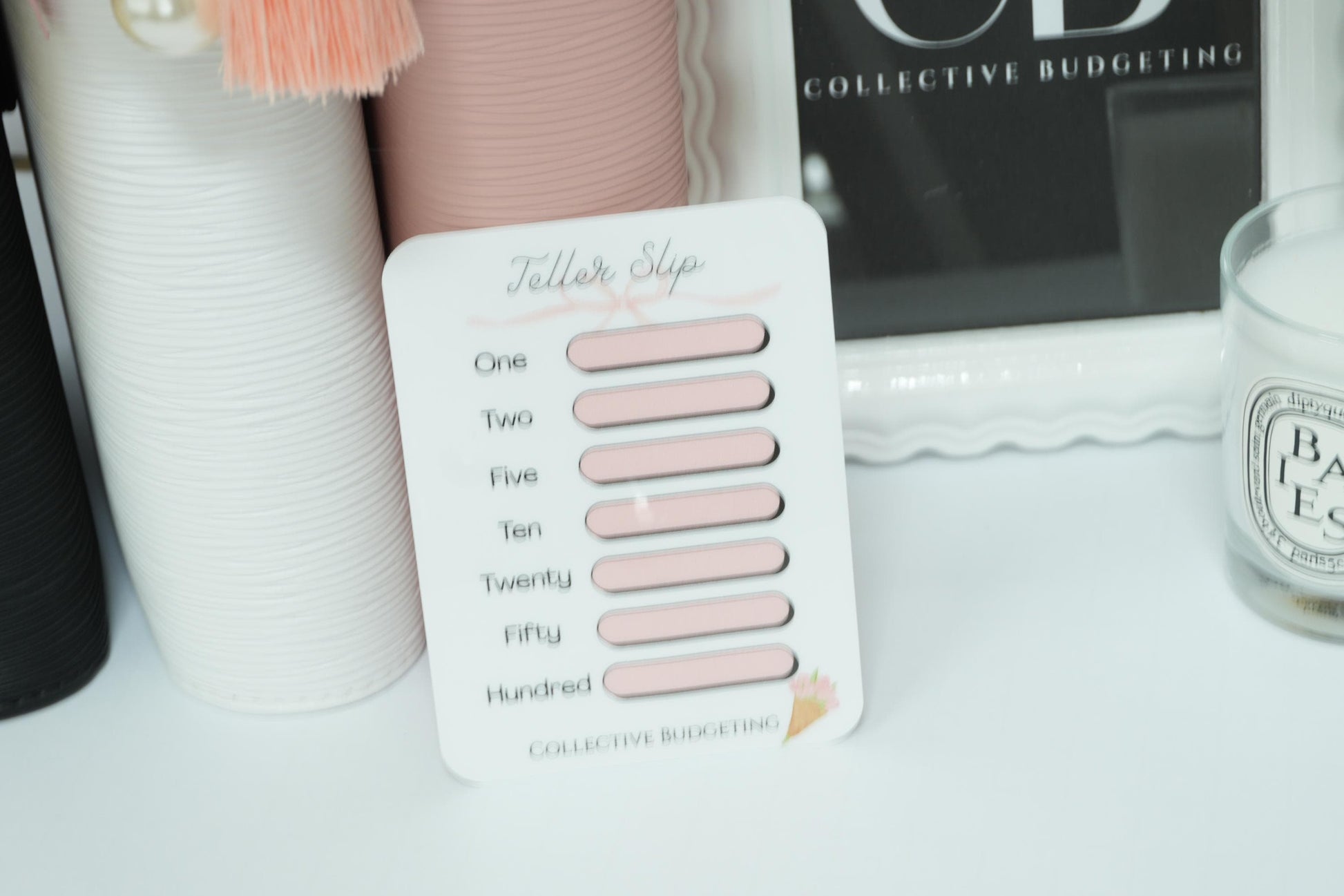 Teller Slip Tracker Card | Laminated Cash Denomination Tracker