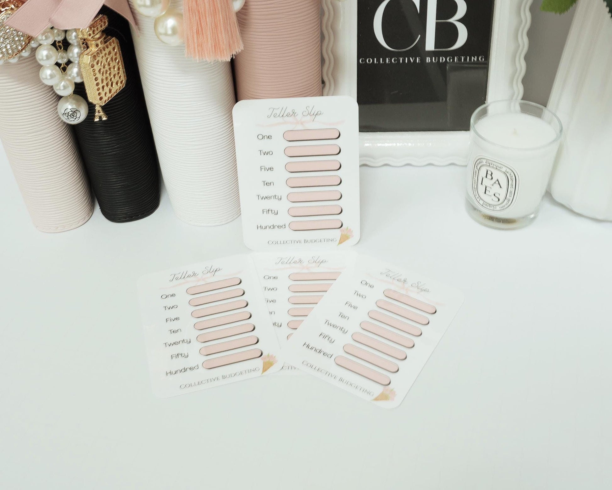 Teller Slip Tracker Card | Laminated Cash Denomination Tracker