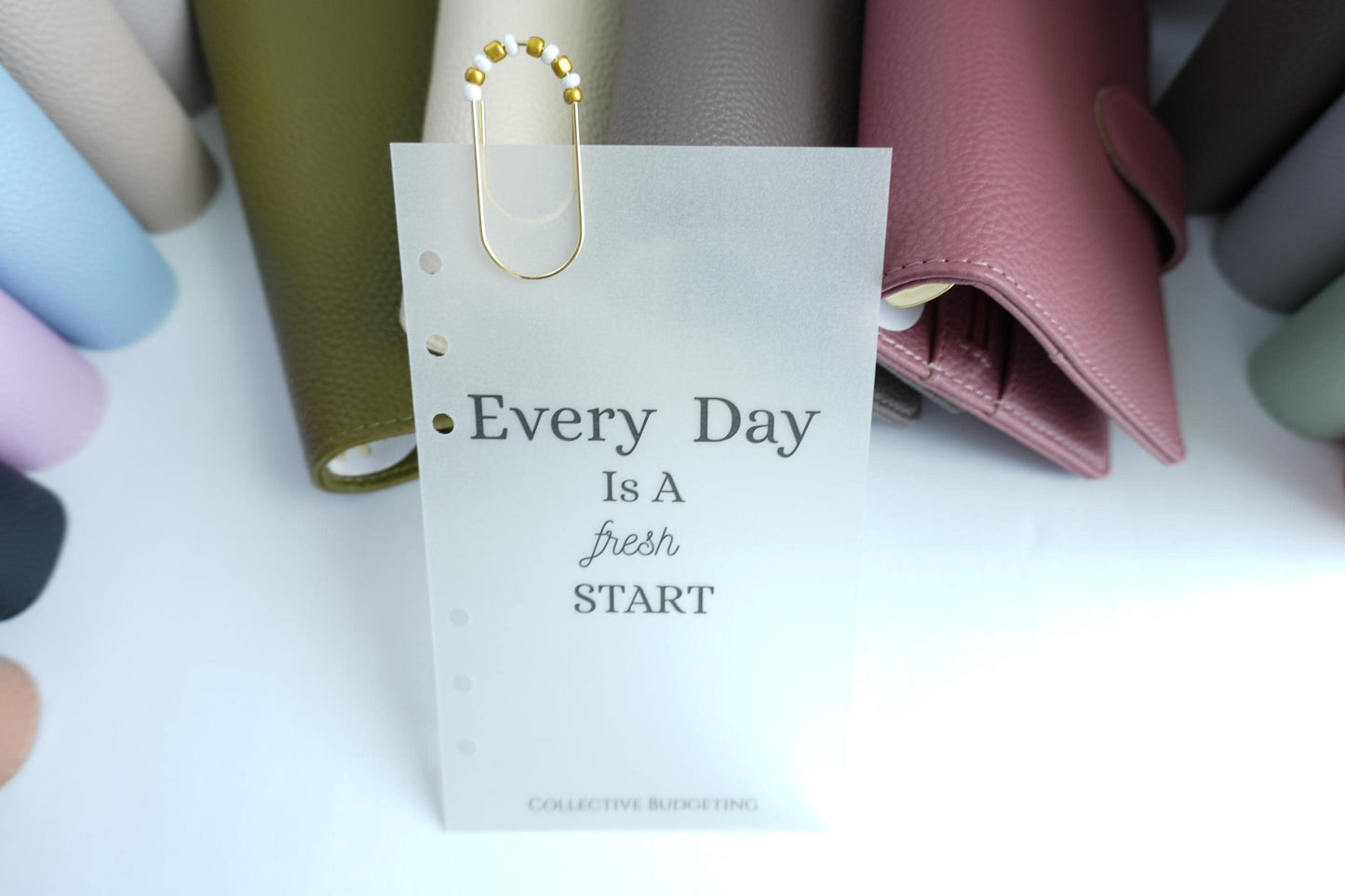A6 Pebble Binder Bundle with Dashboard and Planner Paperclip