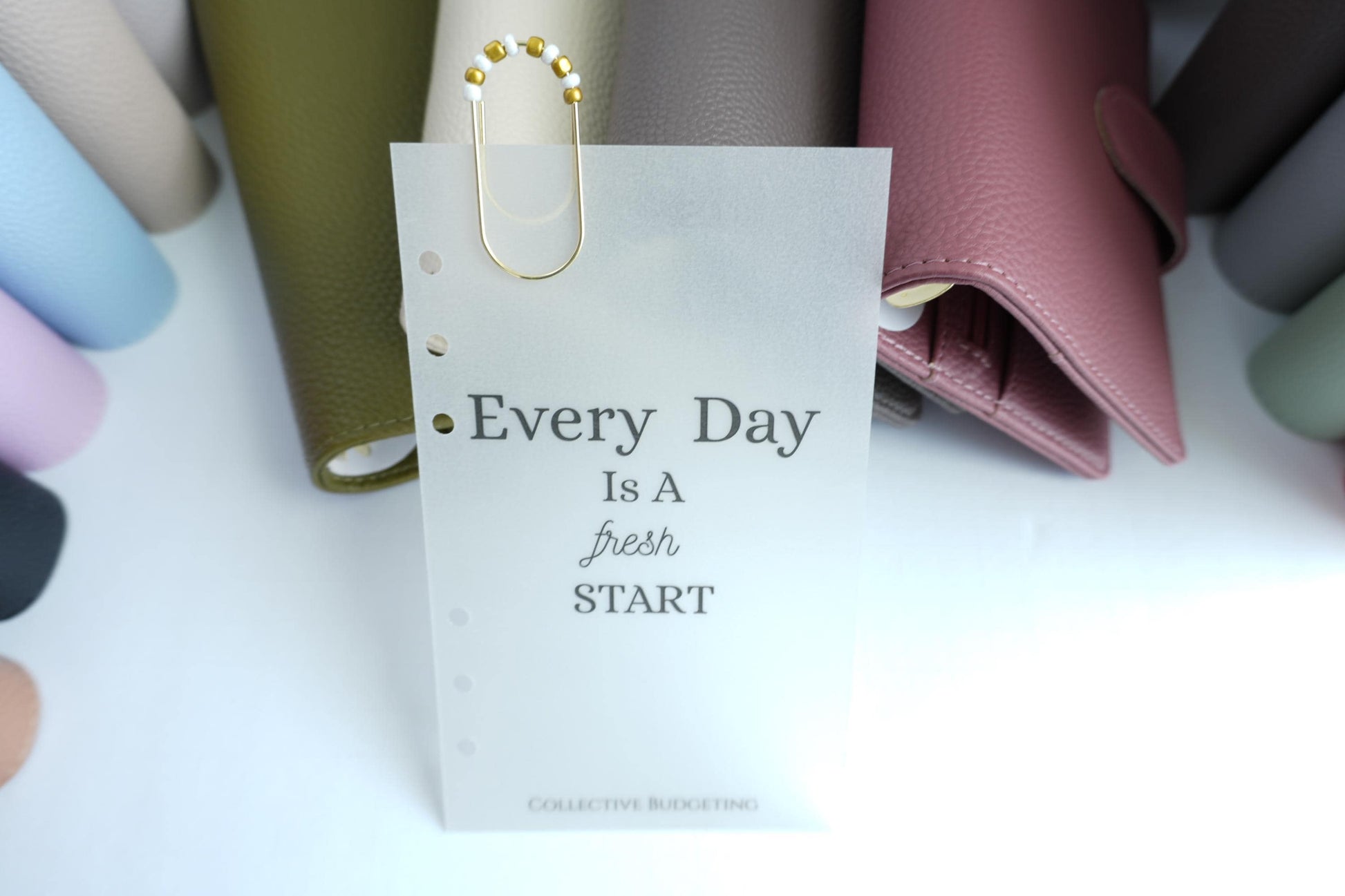 A6 Pebble Binder Bundle with Dashboard and Planner Paperclip