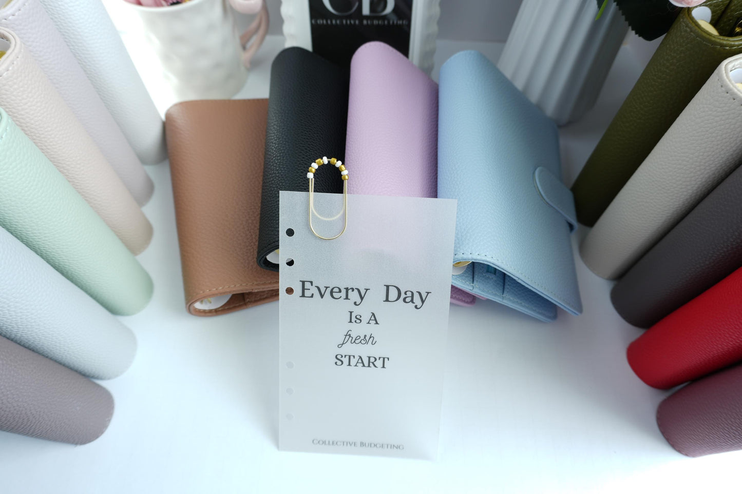 A6 Pebble Binder Bundle with Dashboard and Planner Paperclip